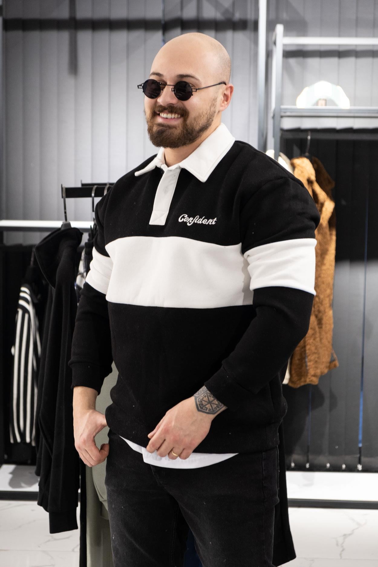 Polo Yaka Şardonlu Sweatshirt (K-SWTS13)