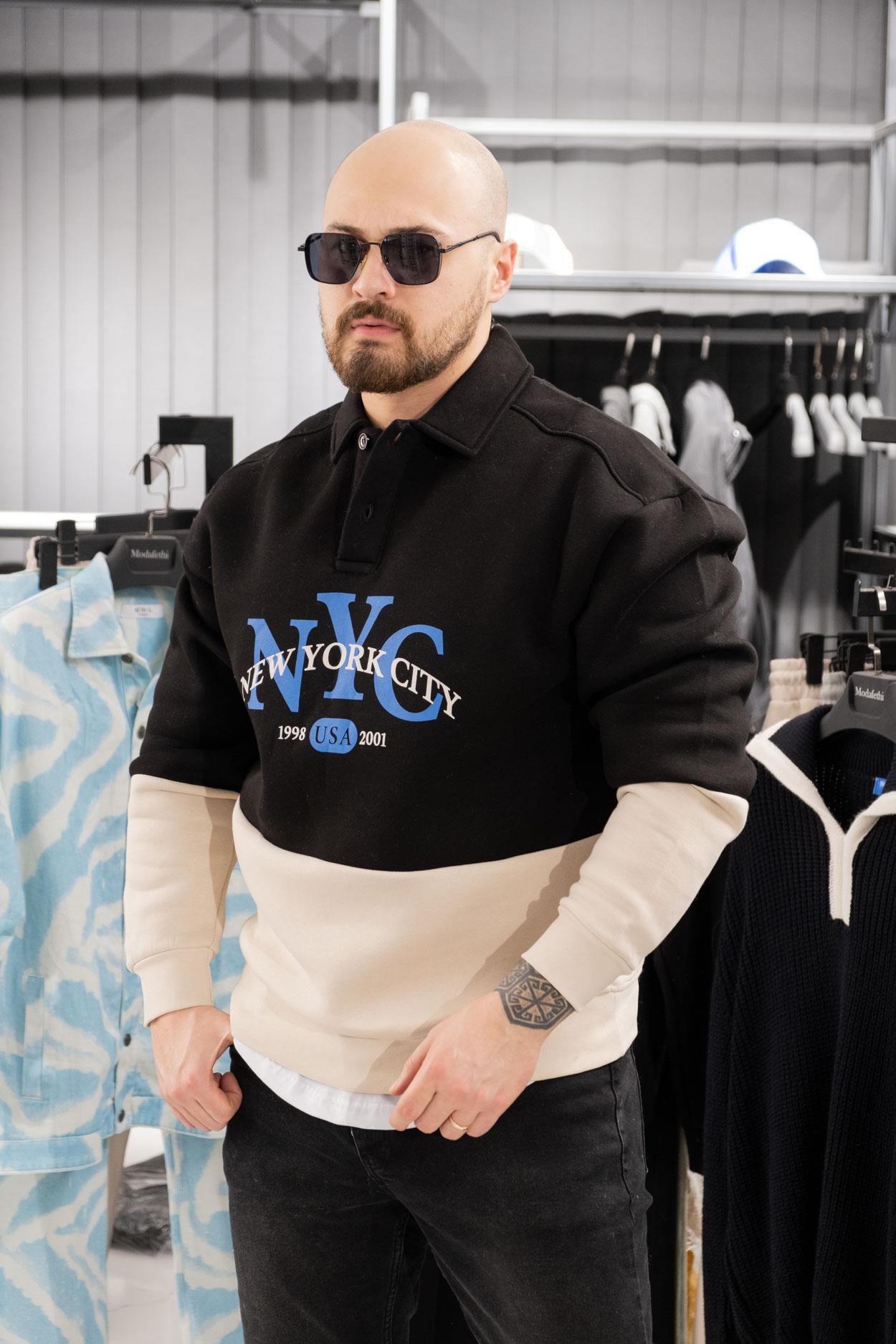 Polo Yaka Şardonlu Sweatshirt (K-SWTS15)
