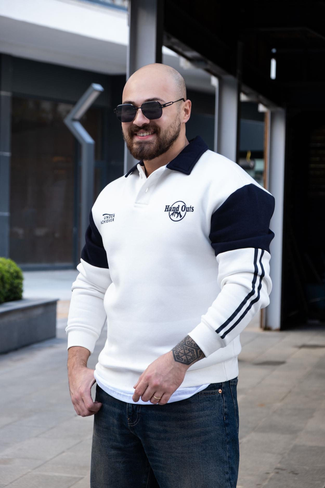 Polo Yaka Şardonlu Sweatshirt (SVTB33)