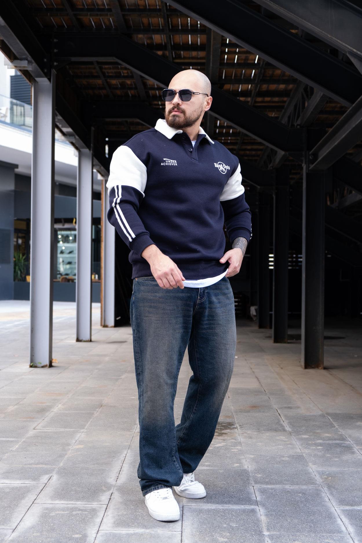 Polo Yaka Şardonlu Sweatshirt (SVTL33)