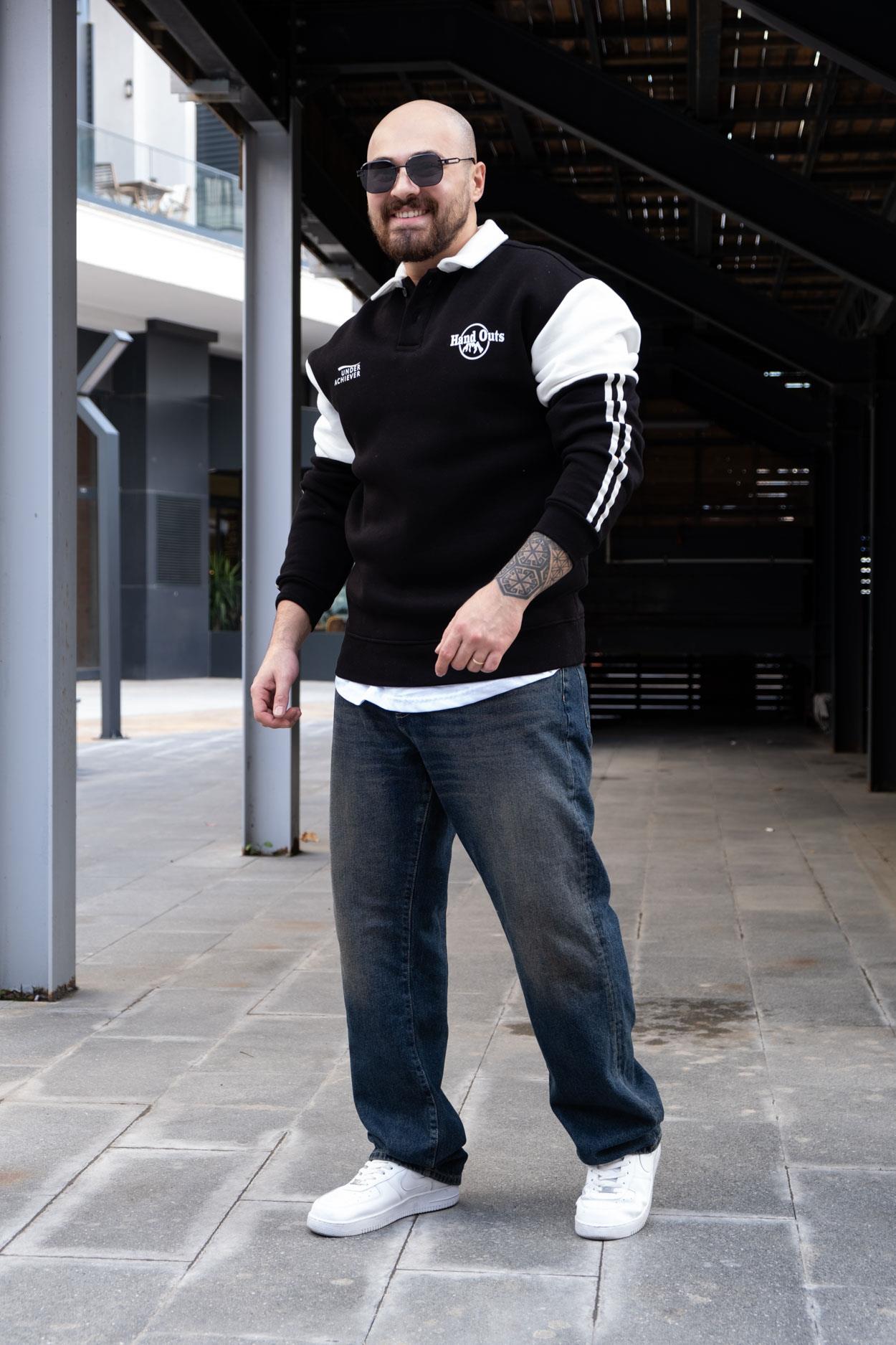 Polo Yaka Şardonlu Sweatshirt (SVTS33)