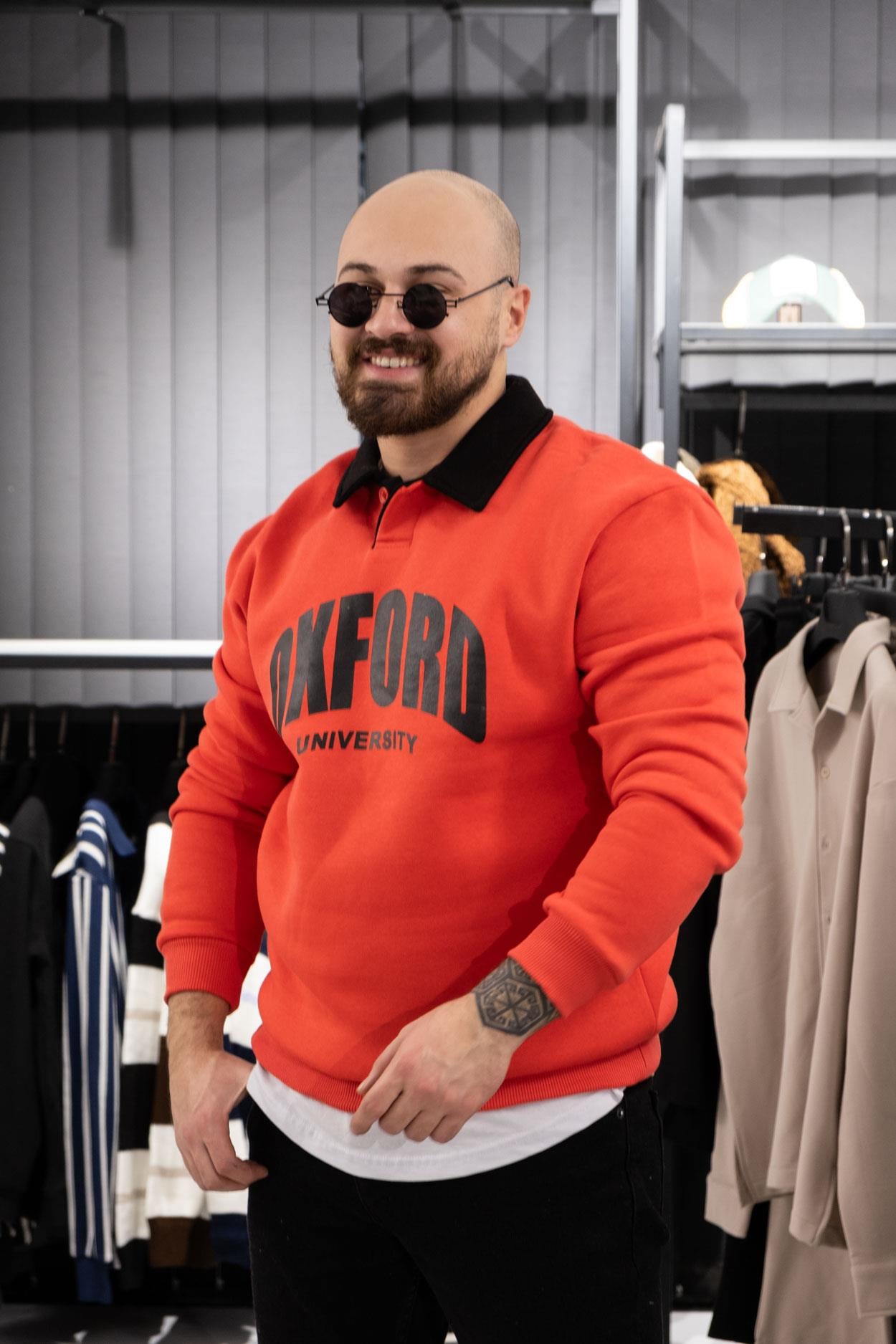 Polo Yaka Üç İplik Sweatshirt (K-SWTT5)