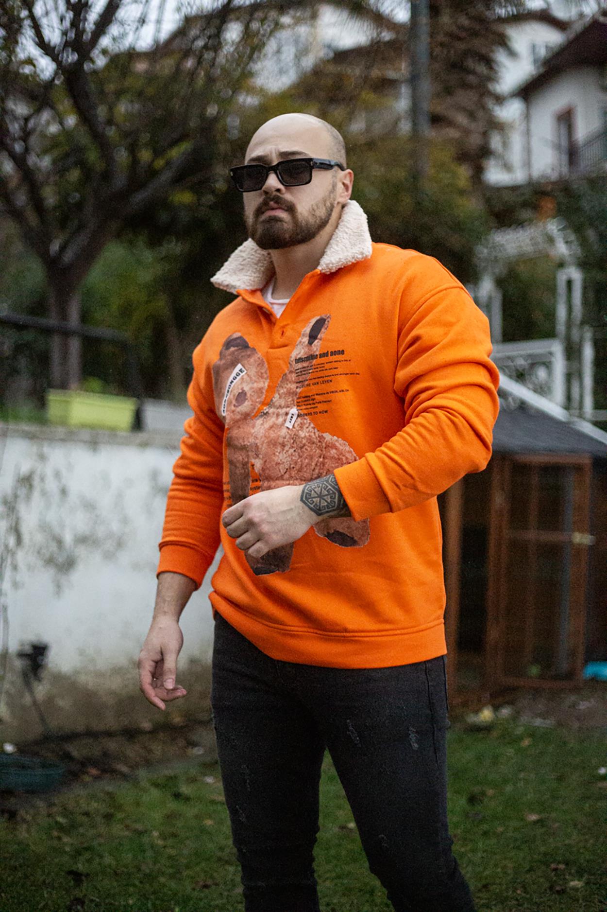 Rahat Kalıp Baskılı Sweatshirt (KS06)