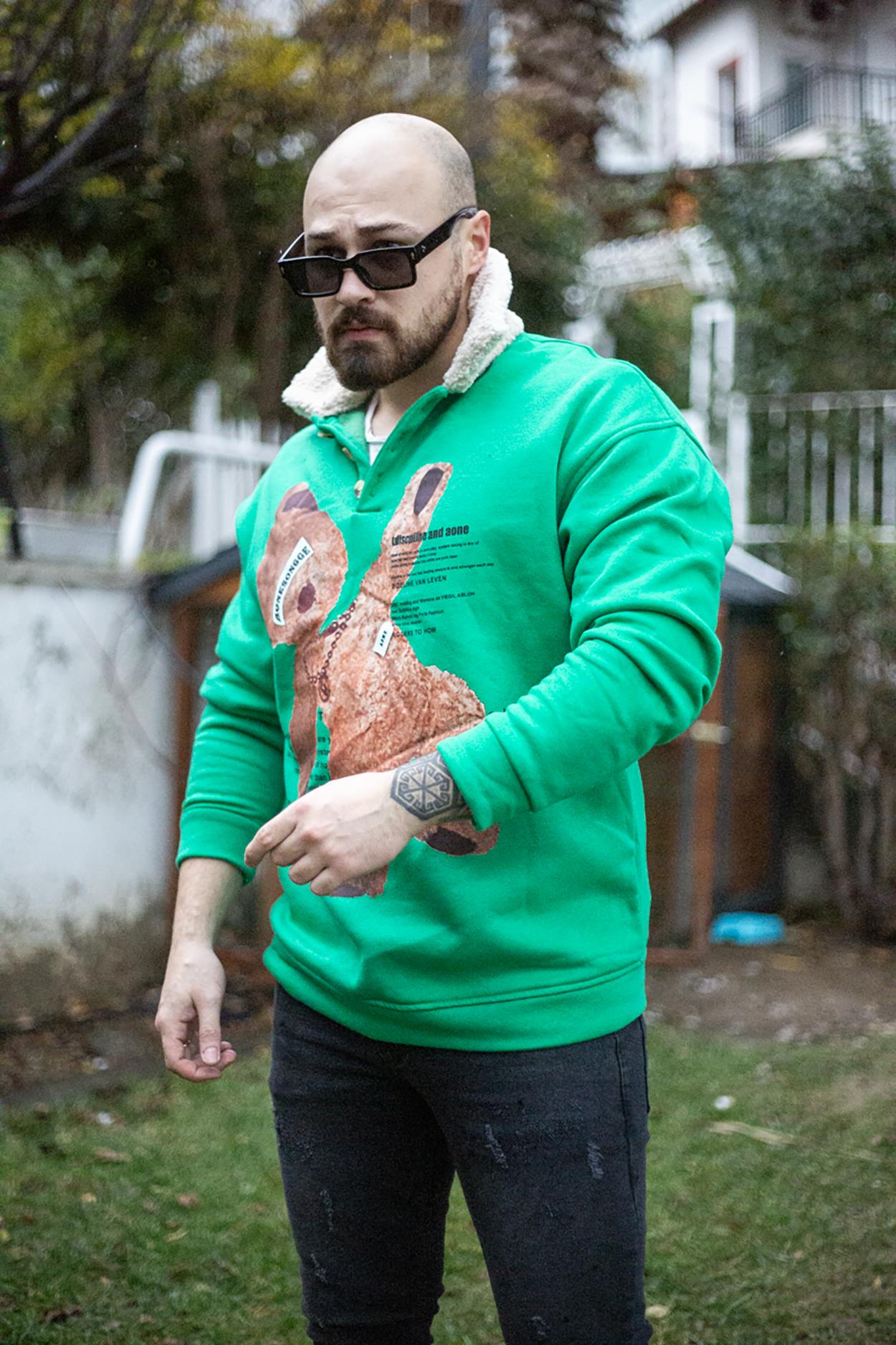 Rahat Kalıp Baskılı Sweatshirt (KS09)