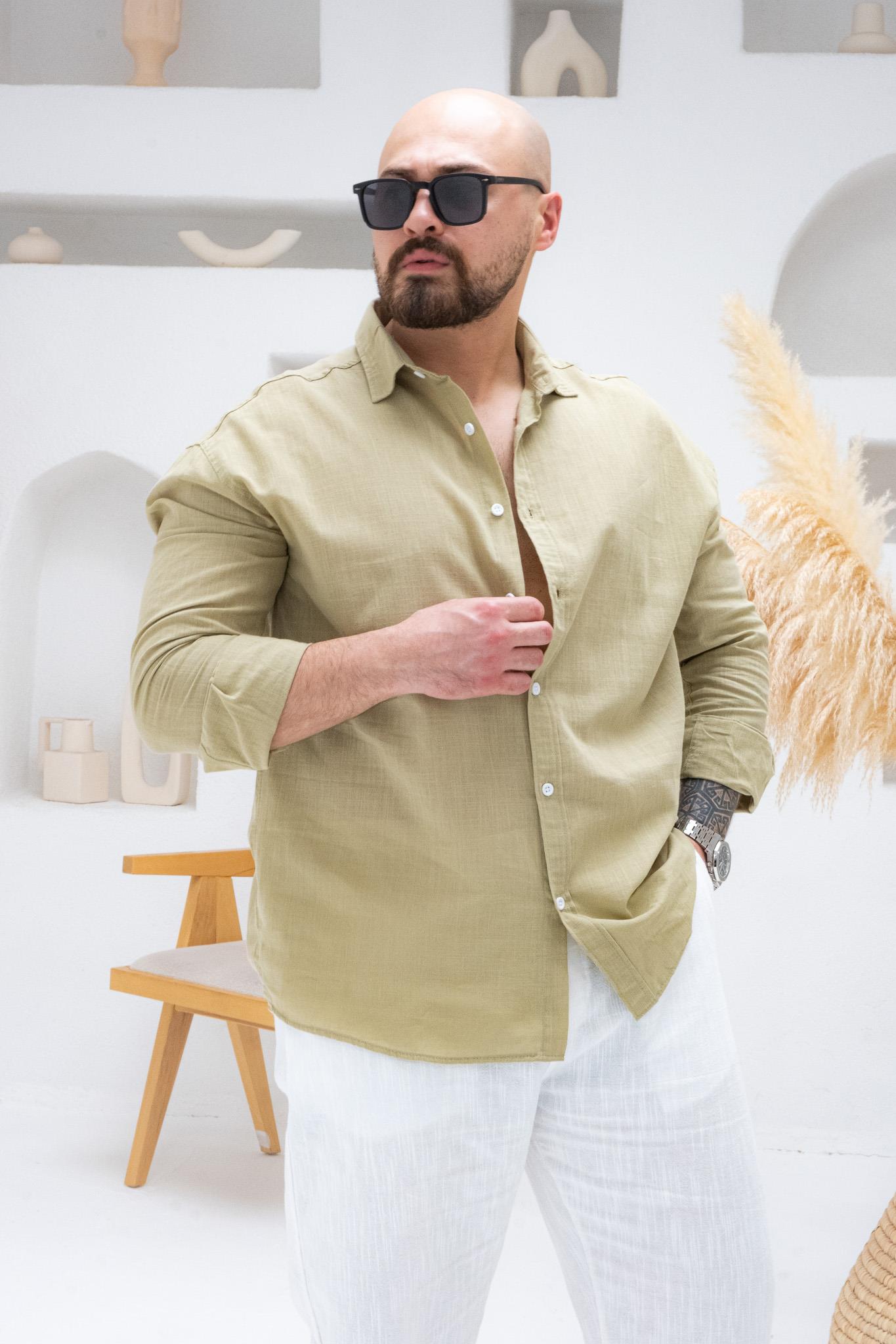 Rahat Kalıp Keten Gömlek (GMAY62)