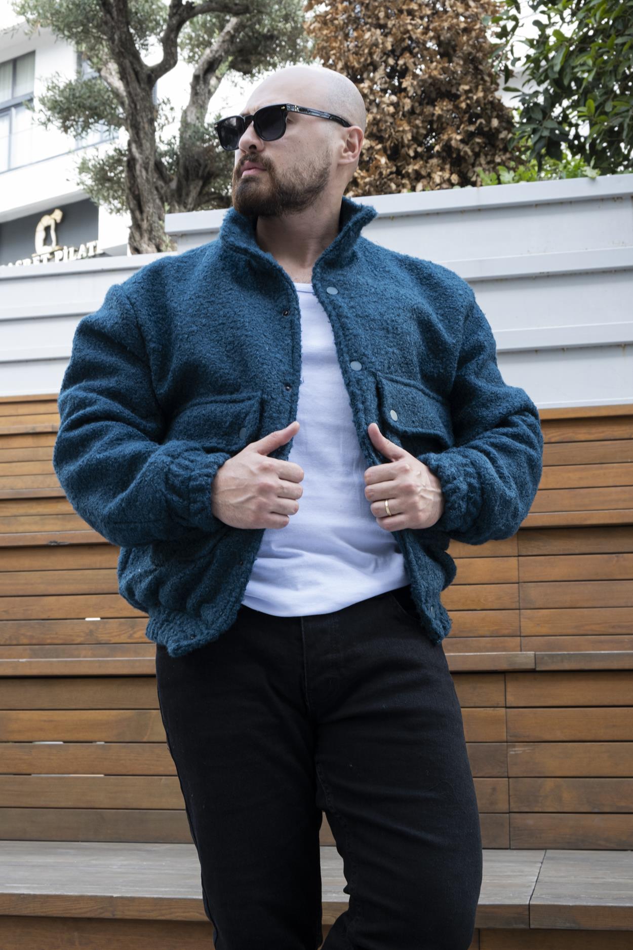Rahat Kalıp Kıvırcık Peluş Mont (MTM08)