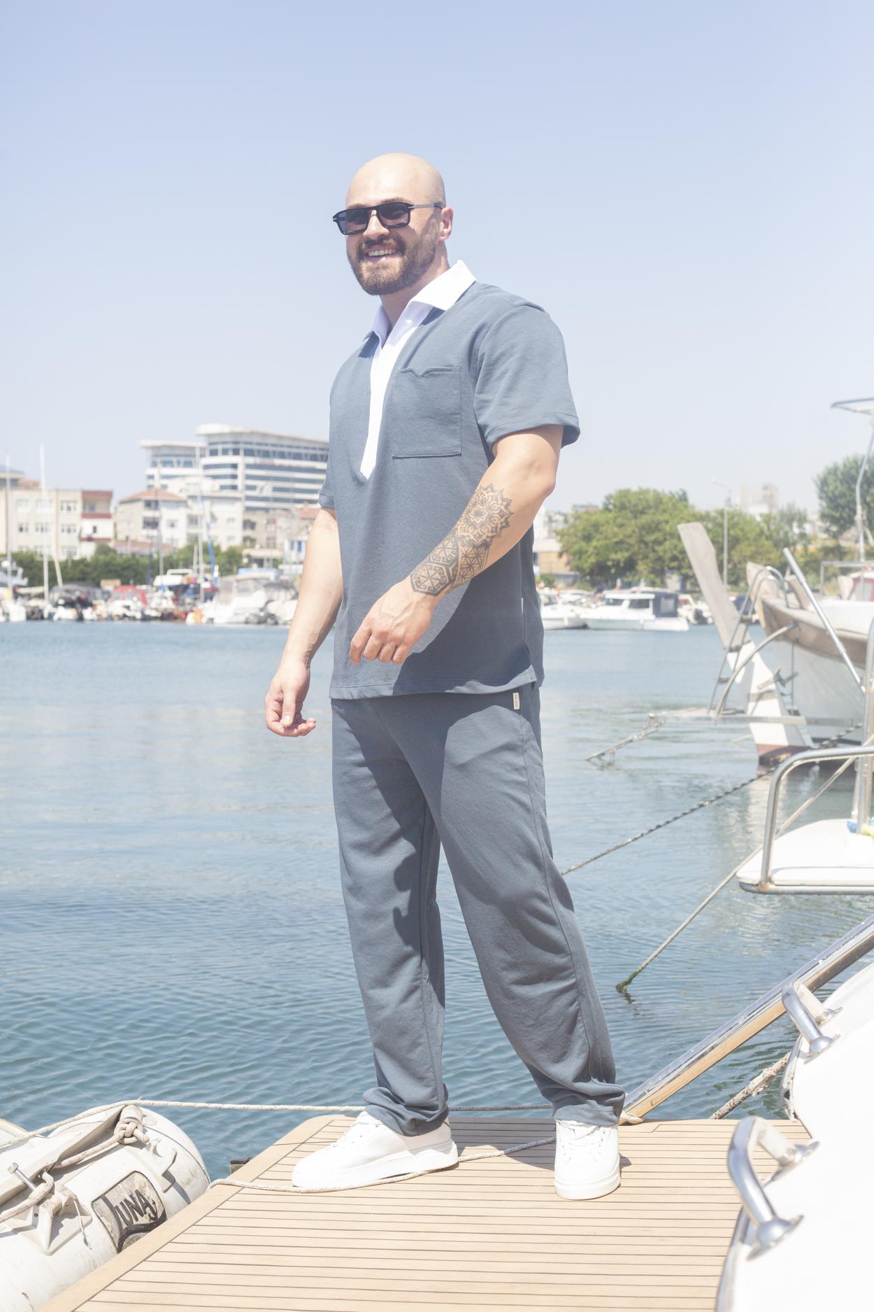 Rahat Kalıp Polo T-Shirt/Şort Takım (TKM25)