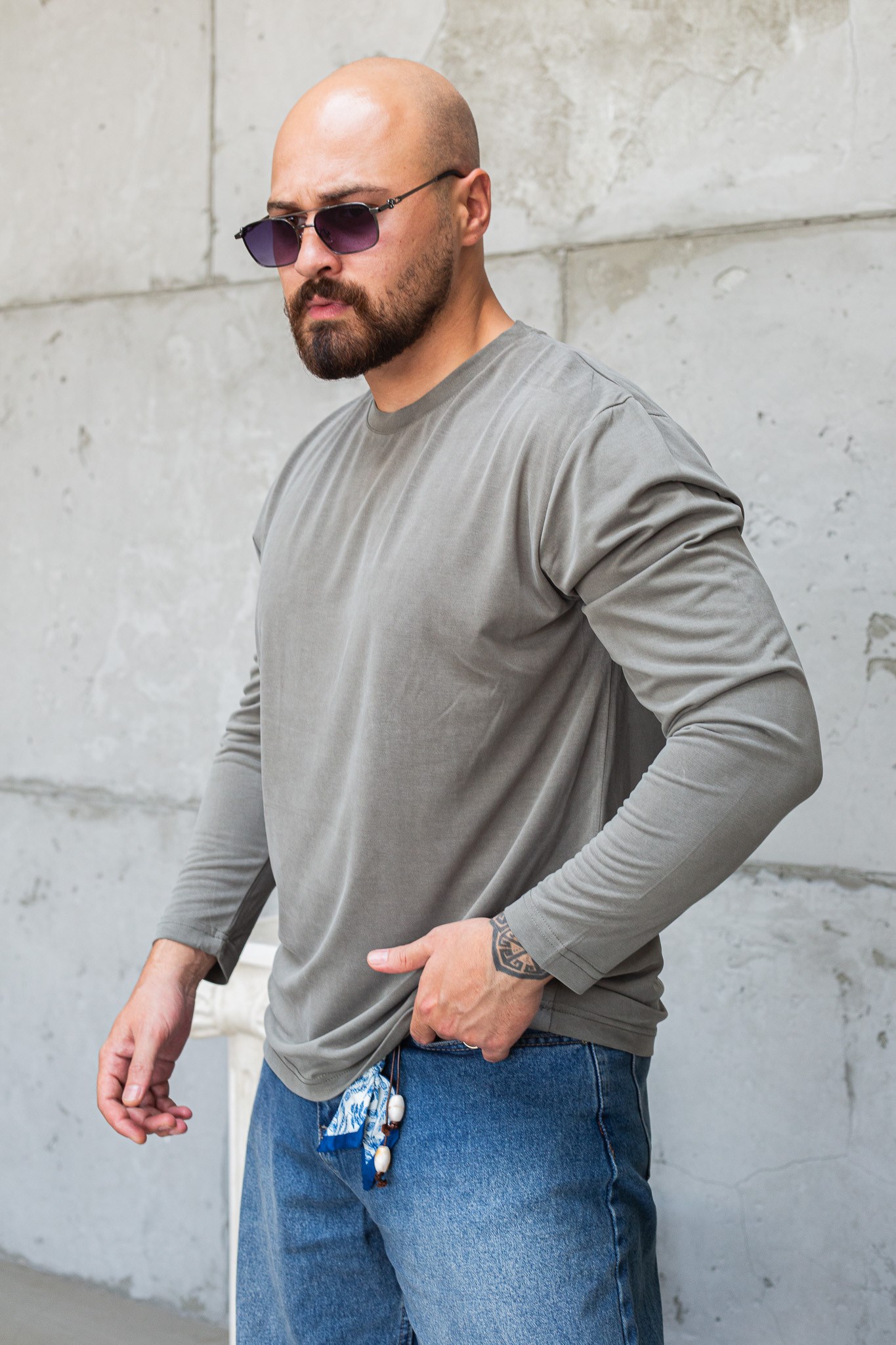 Rahat Kesim Dökümlü Tensel Erkek Sweatshirt (SVTY98)