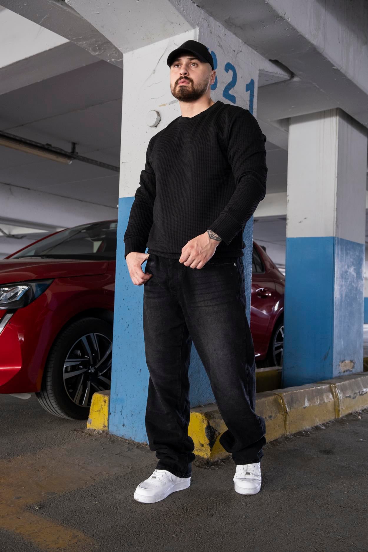 Regular Fit Waffle Kumaş Sweatshirt (SVTS06)