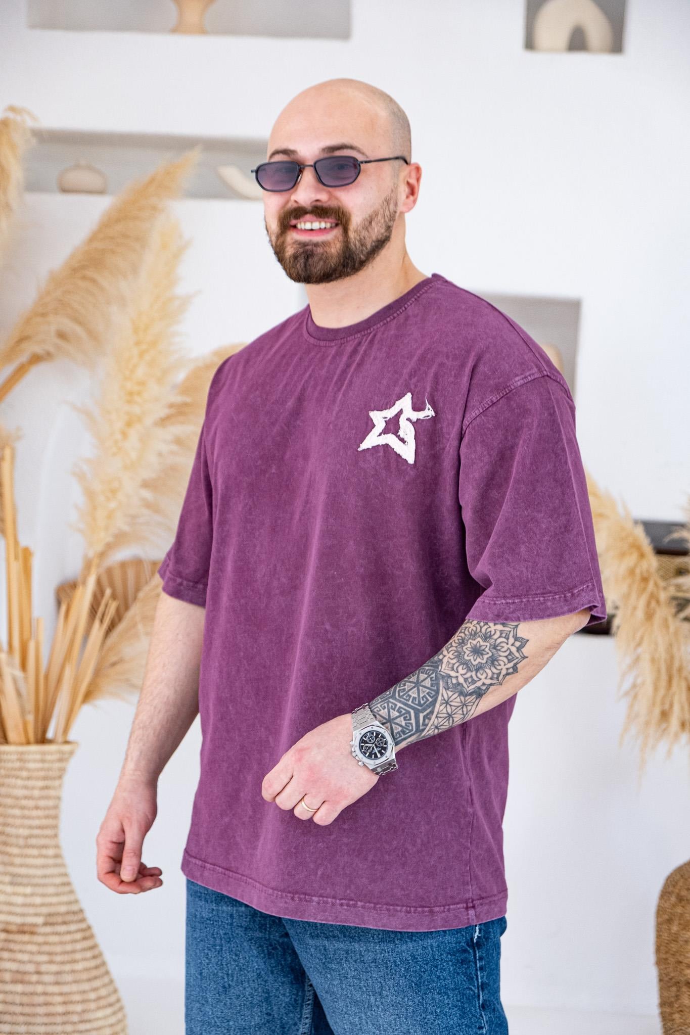 Saint Vintage Yıkamalı Oversize T-Shirt (TSBO73)