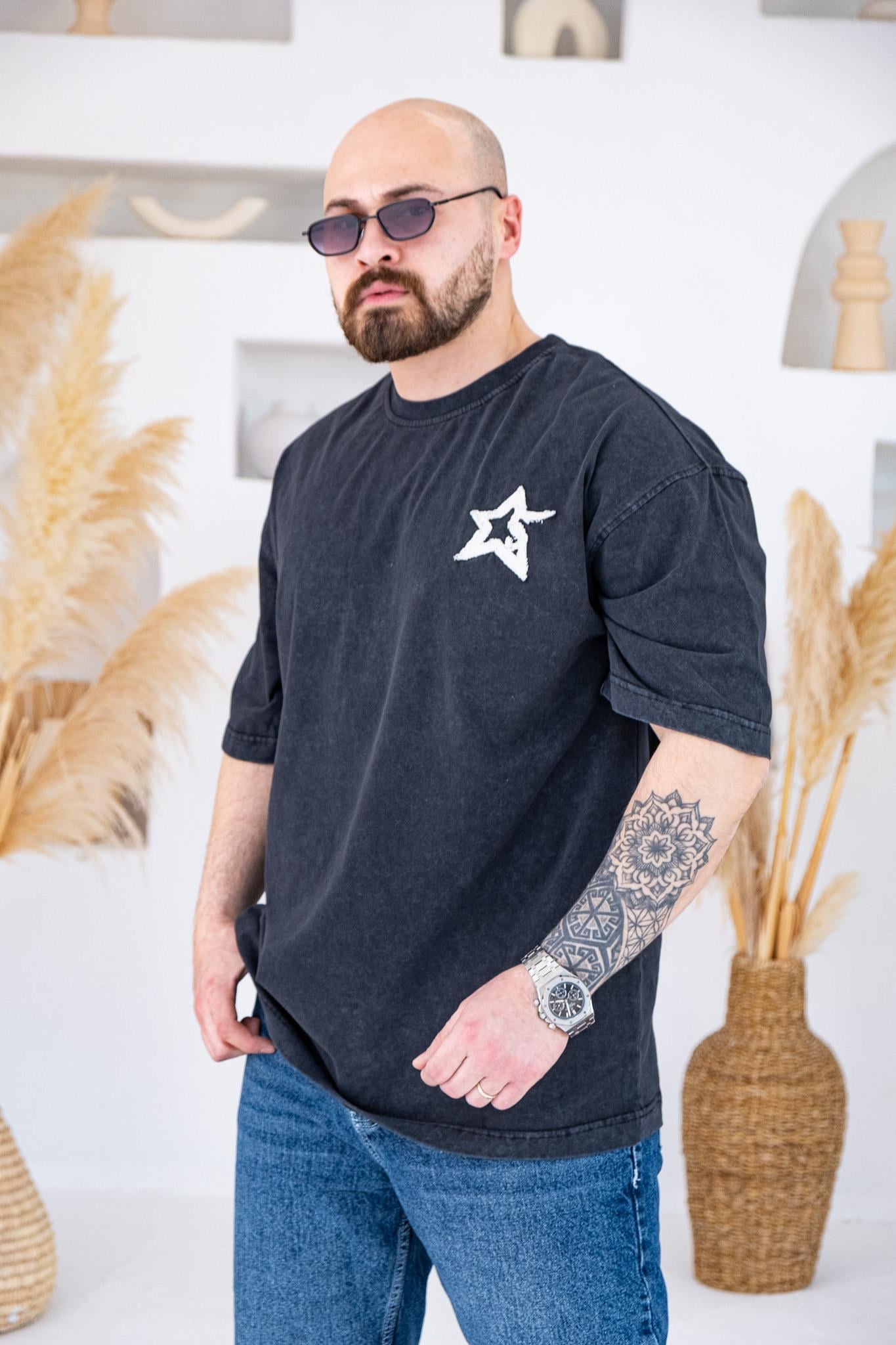 Saint Vintage Yıkamalı Oversize T-Shirt (TSS73)
