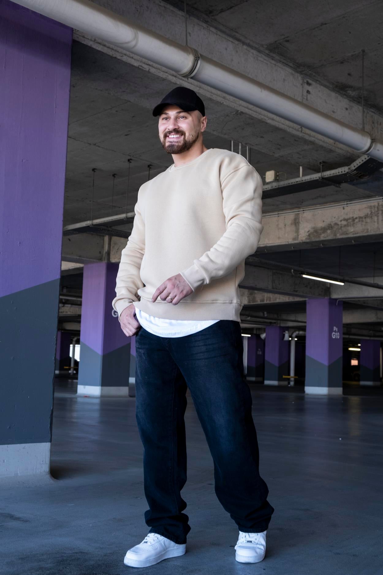 Şardonlu Üç İplik Oversize Sweatshirt (SVTKR12)