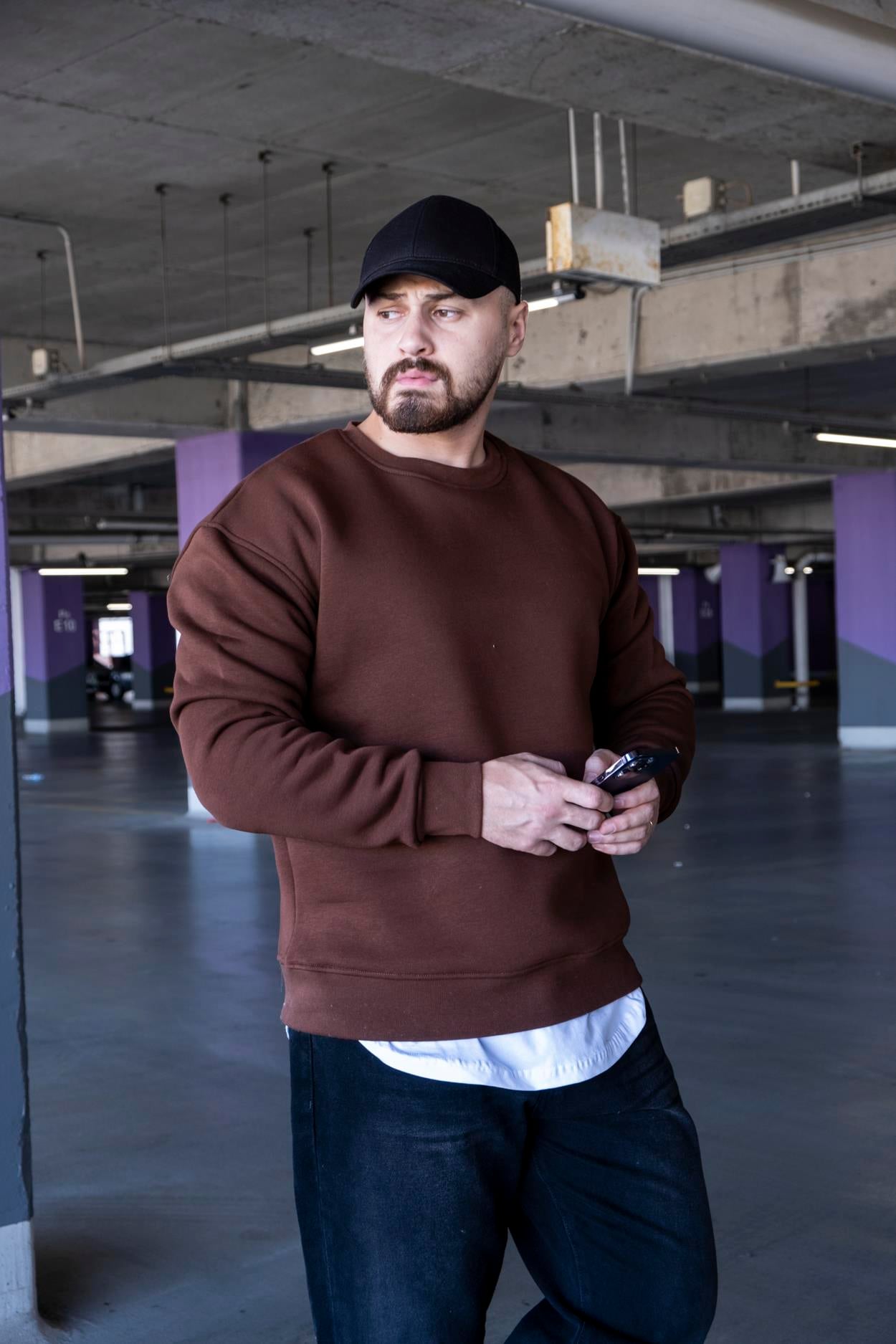 Şardonlu Üç İplik Oversize Sweatshirt (SVTKA12)