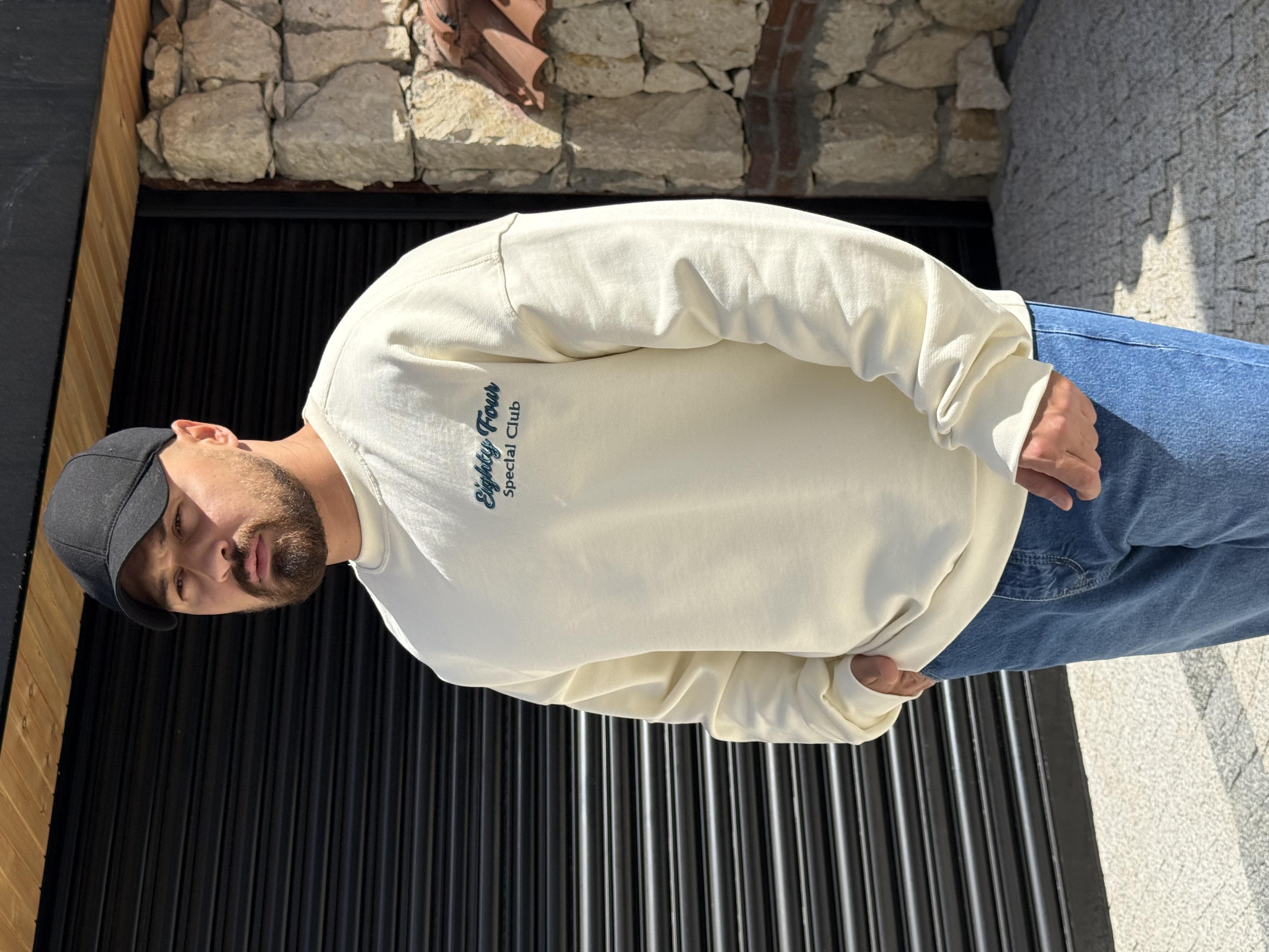 Sırt Detaylı Üç İplik Oversize Sweatshirt (SVTKR53)