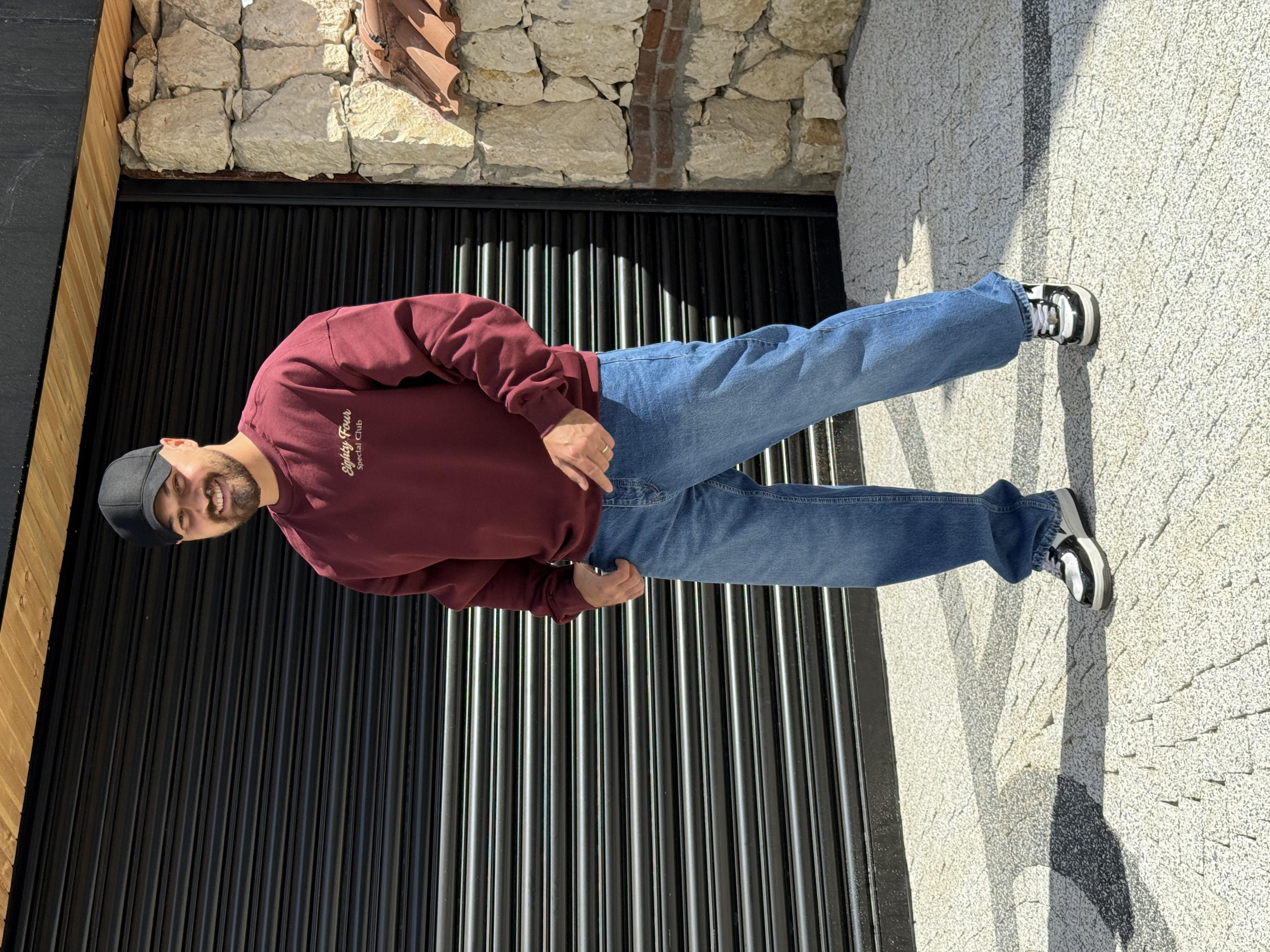 Sırt Detaylı Üç İplik Oversize Sweatshirt (SVTBO53)