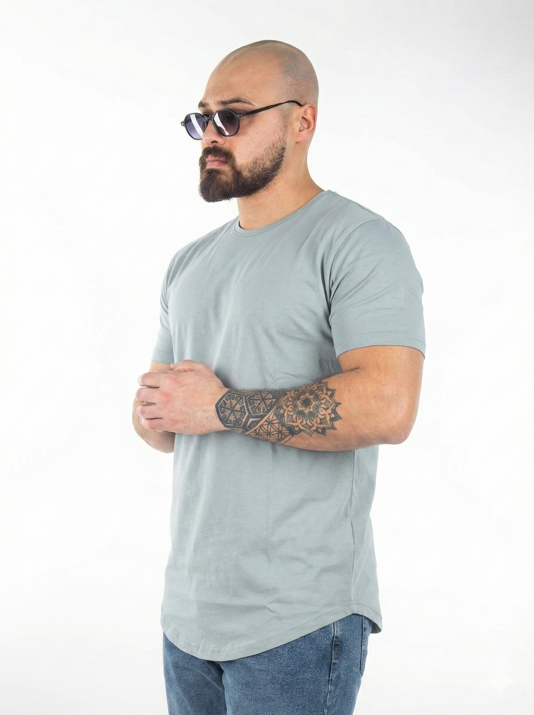 Slim Fit Oval Kesim T-Shirt (TSG06-OVAL-KESİM)