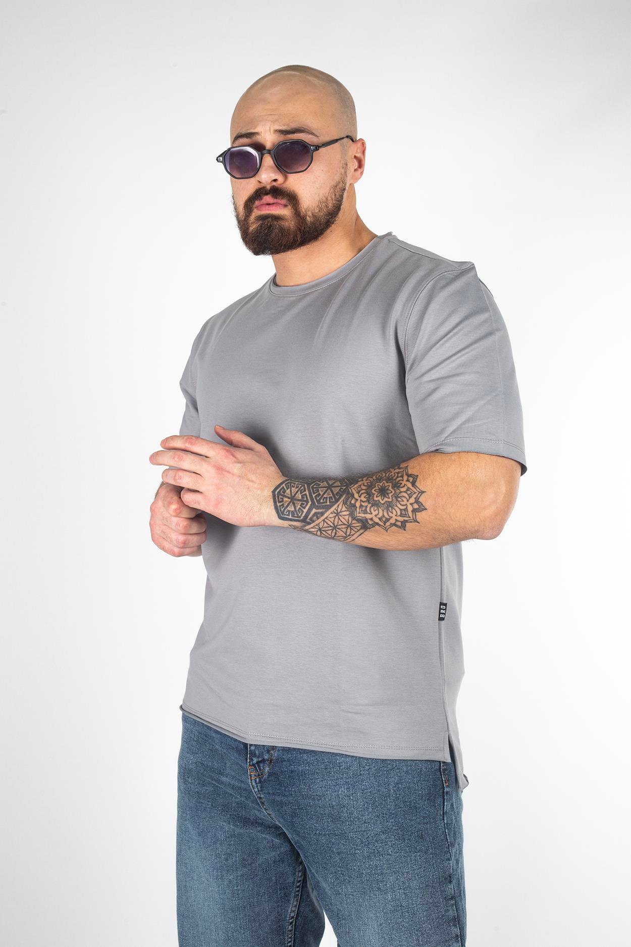 Slim Fit Yırtmaç Detaylı T-Shirt (TSG08)