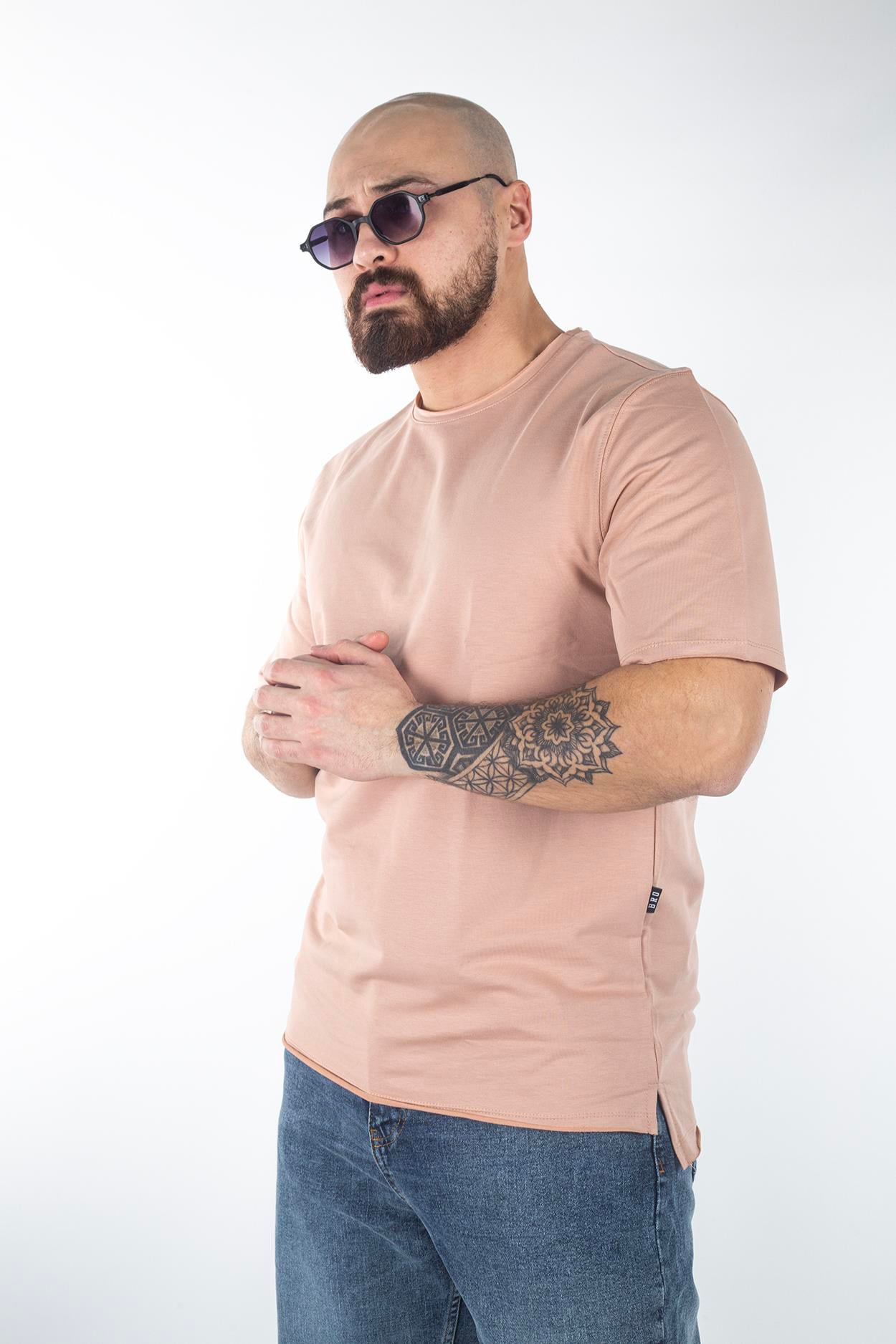 Slim Fit Yırtmaç Detaylı T-Shirt (TSP08)
