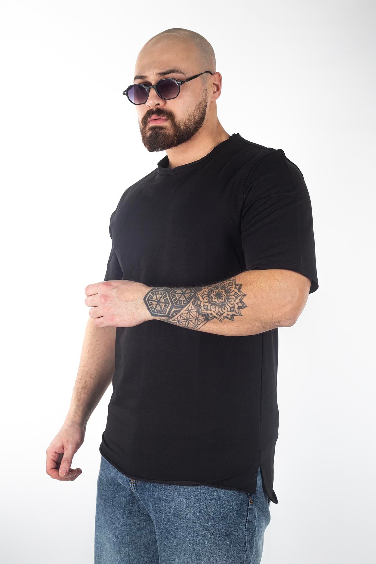 Slim Fit Yırtmaç Detaylı T-Shirt (TSS08)
