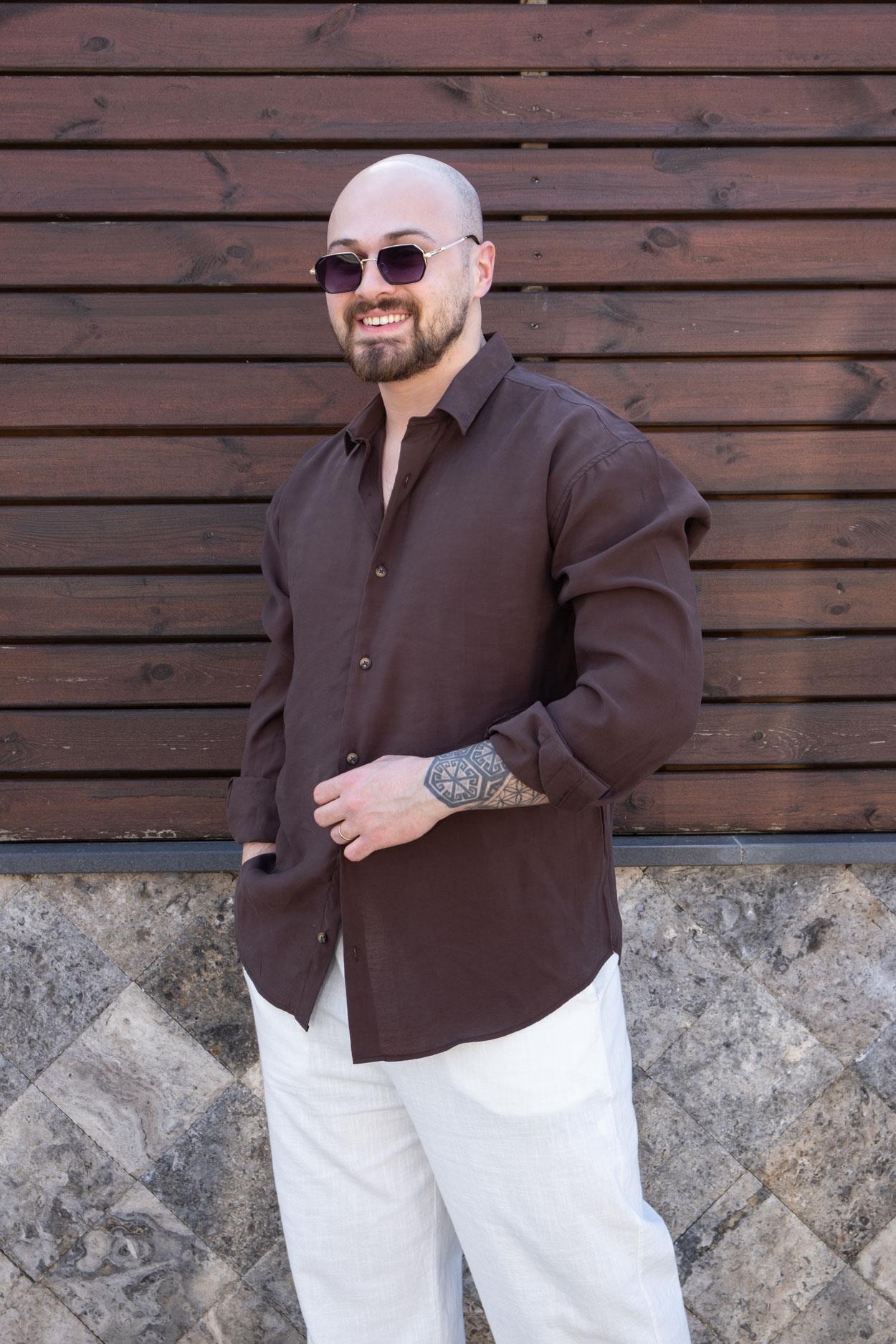 Tensel Kumaş Rahat Kalıp Gömlek (GMK07)