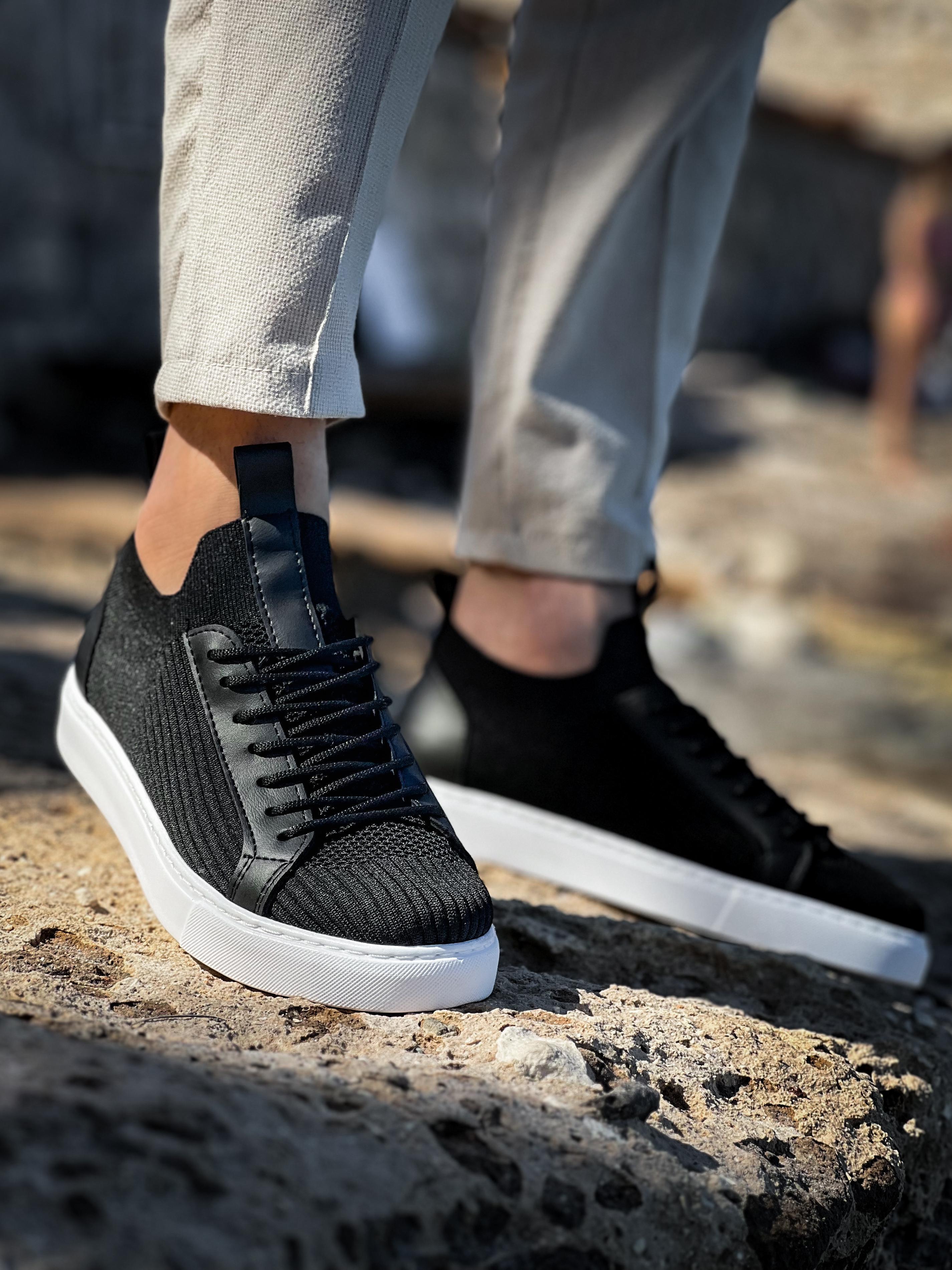 Triko Detaylı Erkek Sneaker (AYKSB07)