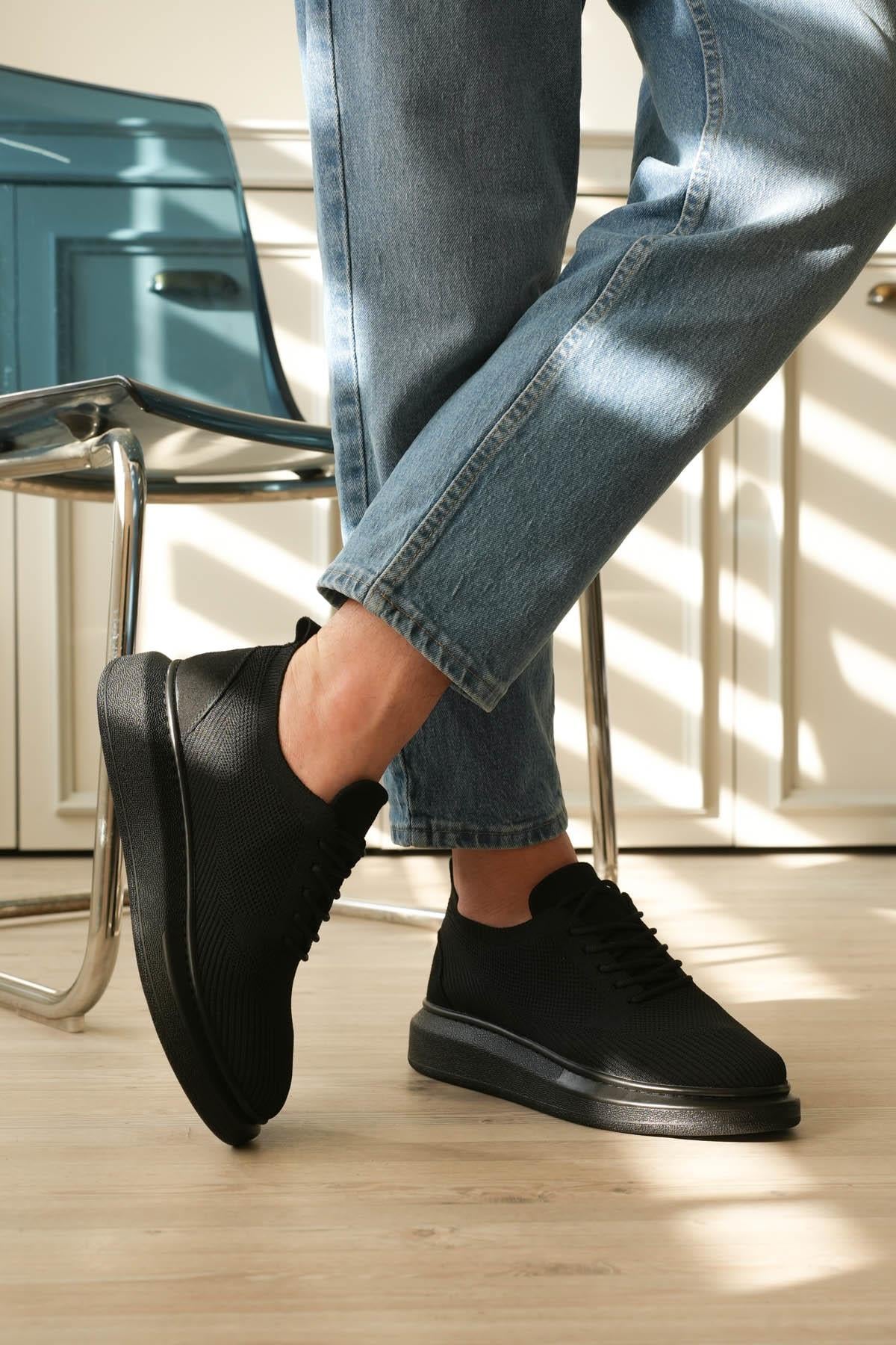 Triko Detaylı Kalın Taban Erkek Sneaker (AYKS10)