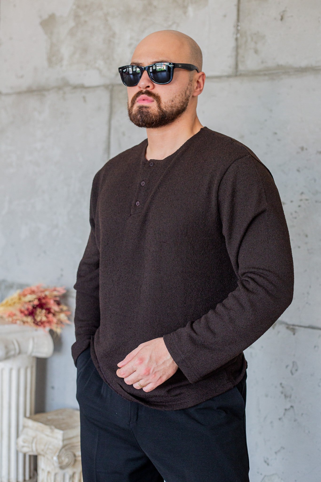 Triko Düğme Detaylı Sweatshirt (SVTKA120)