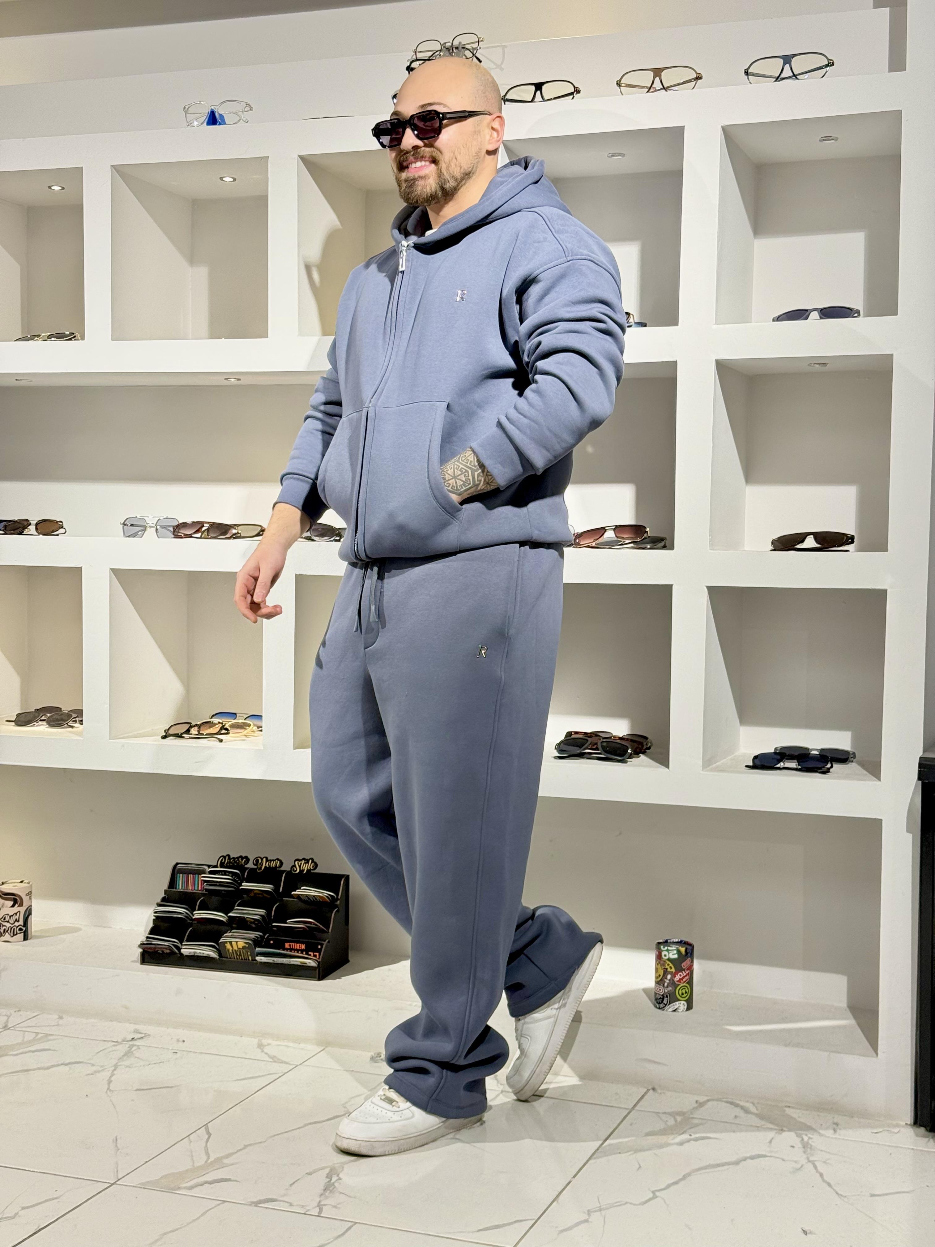 Üç İplik Oversize Kalıp Kapüşonlu Alt/Üst Takım (TKA34)