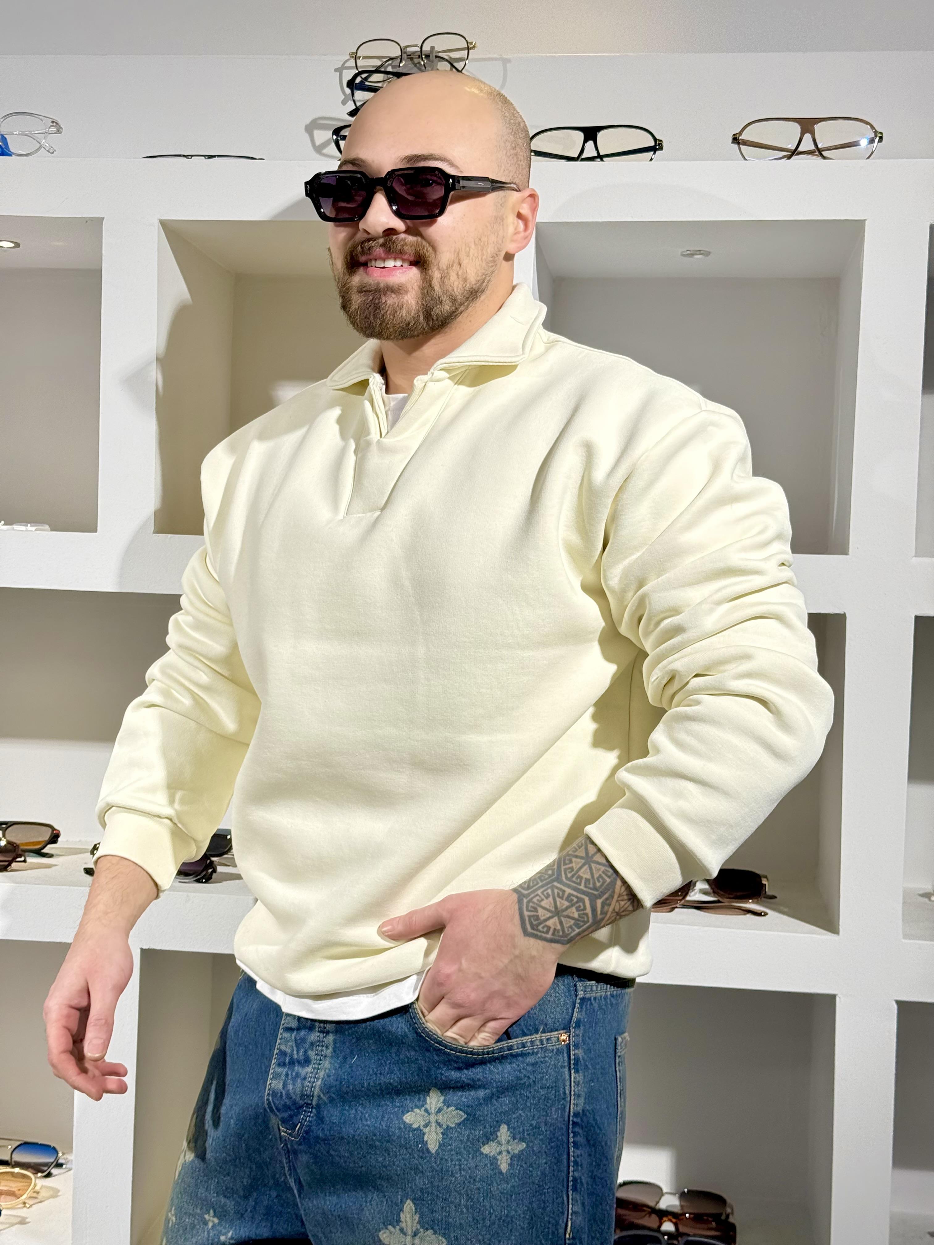 Üç İplik Şardonlu Rahat Kalıp Sweatshirt (SVTKR93)