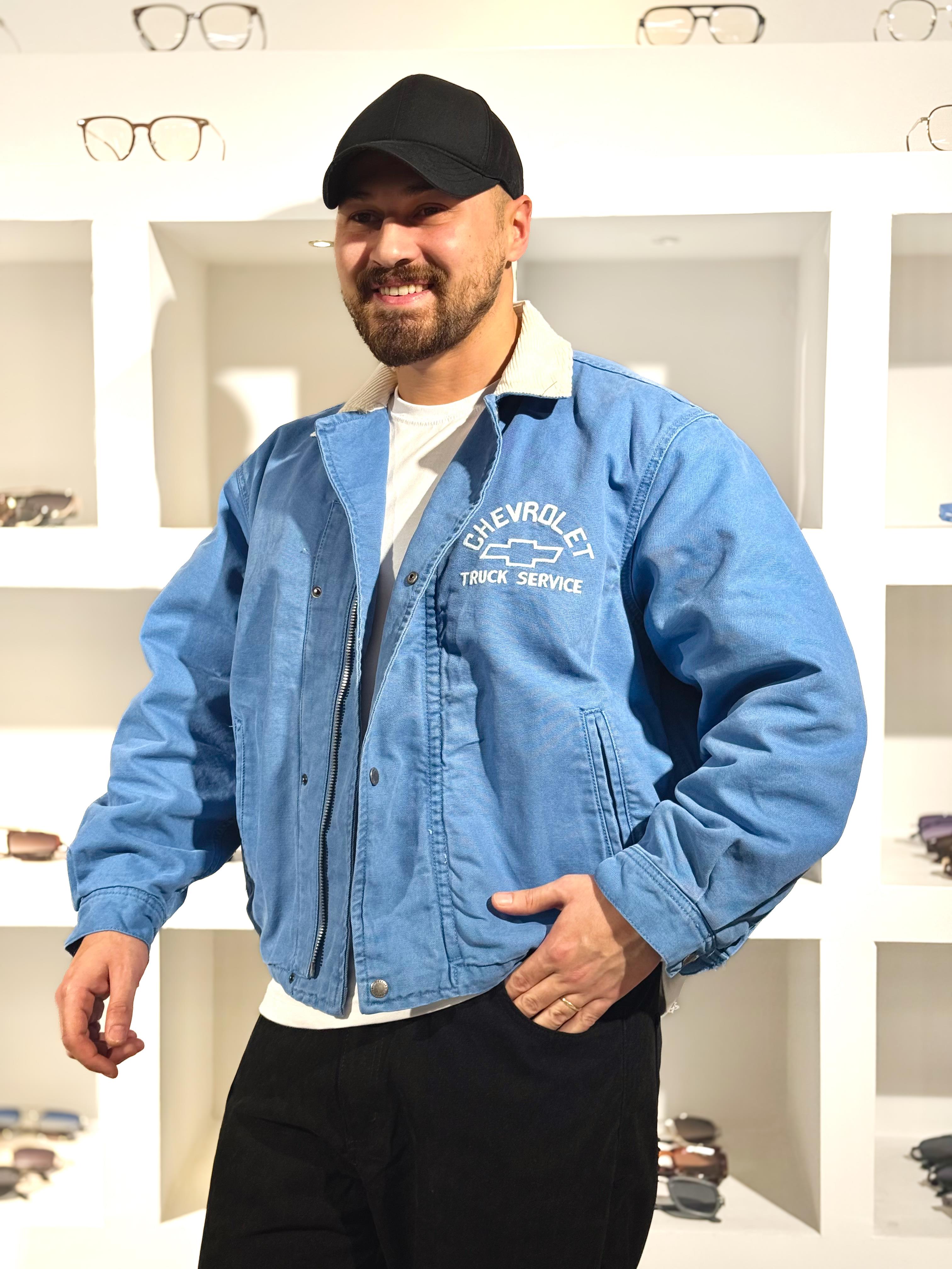 Vintage Gabardin Kumaş Oversize Mont (MTM54)