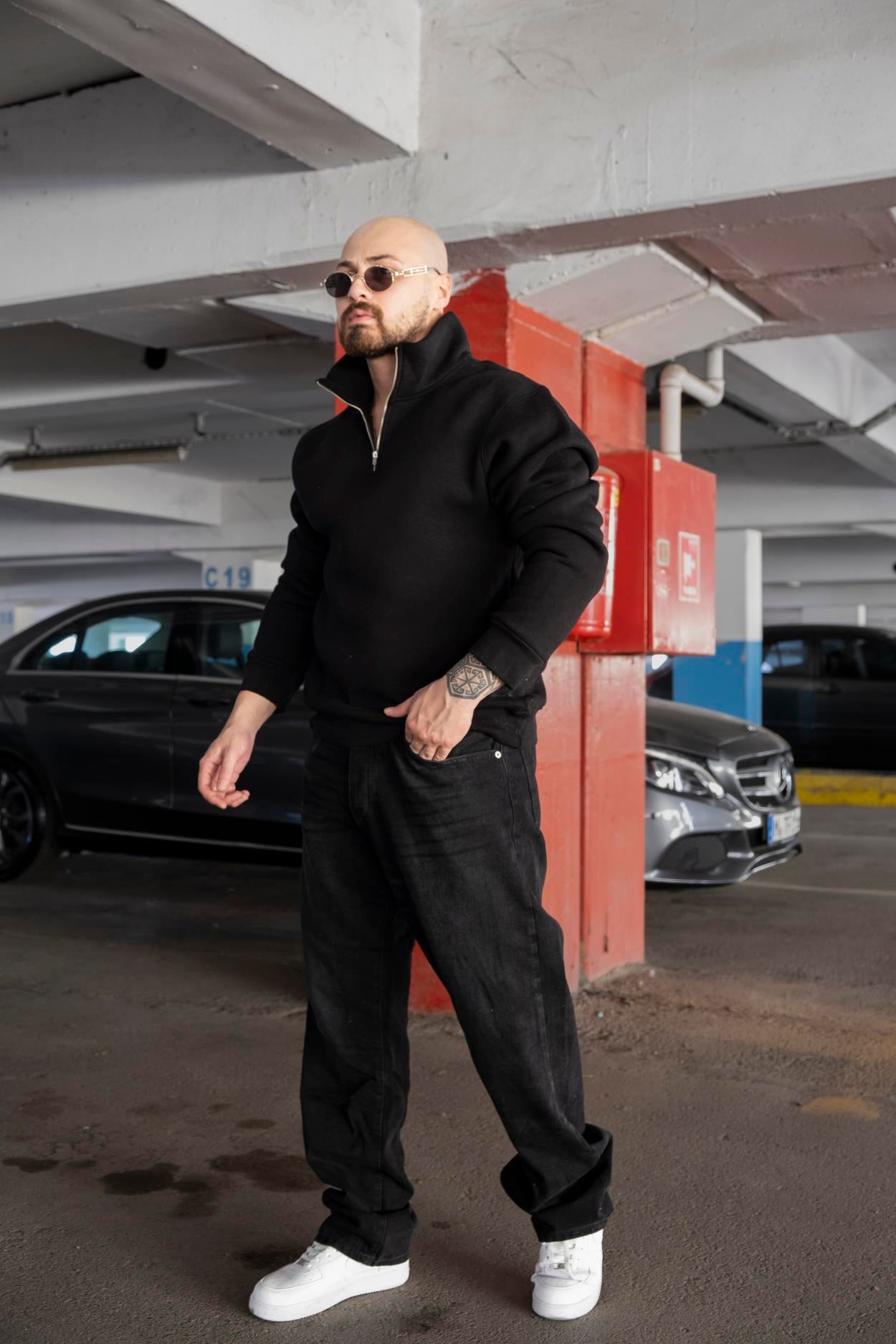 Yarım Fermuarlı Oversize Sweatshirt (SVTS04)