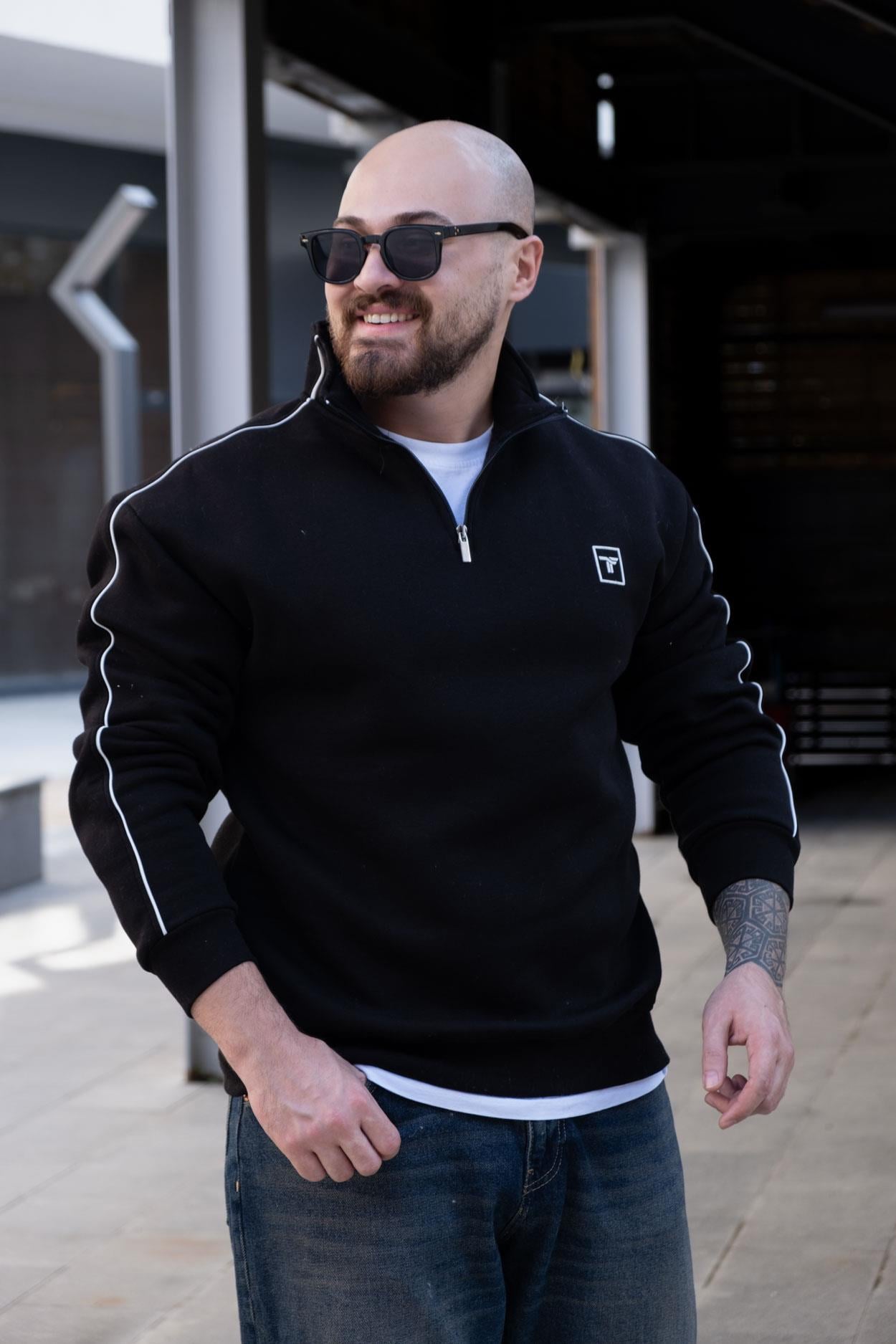Yarım Fermuarlı Şardonlu Sweatshirt (SVTS30)