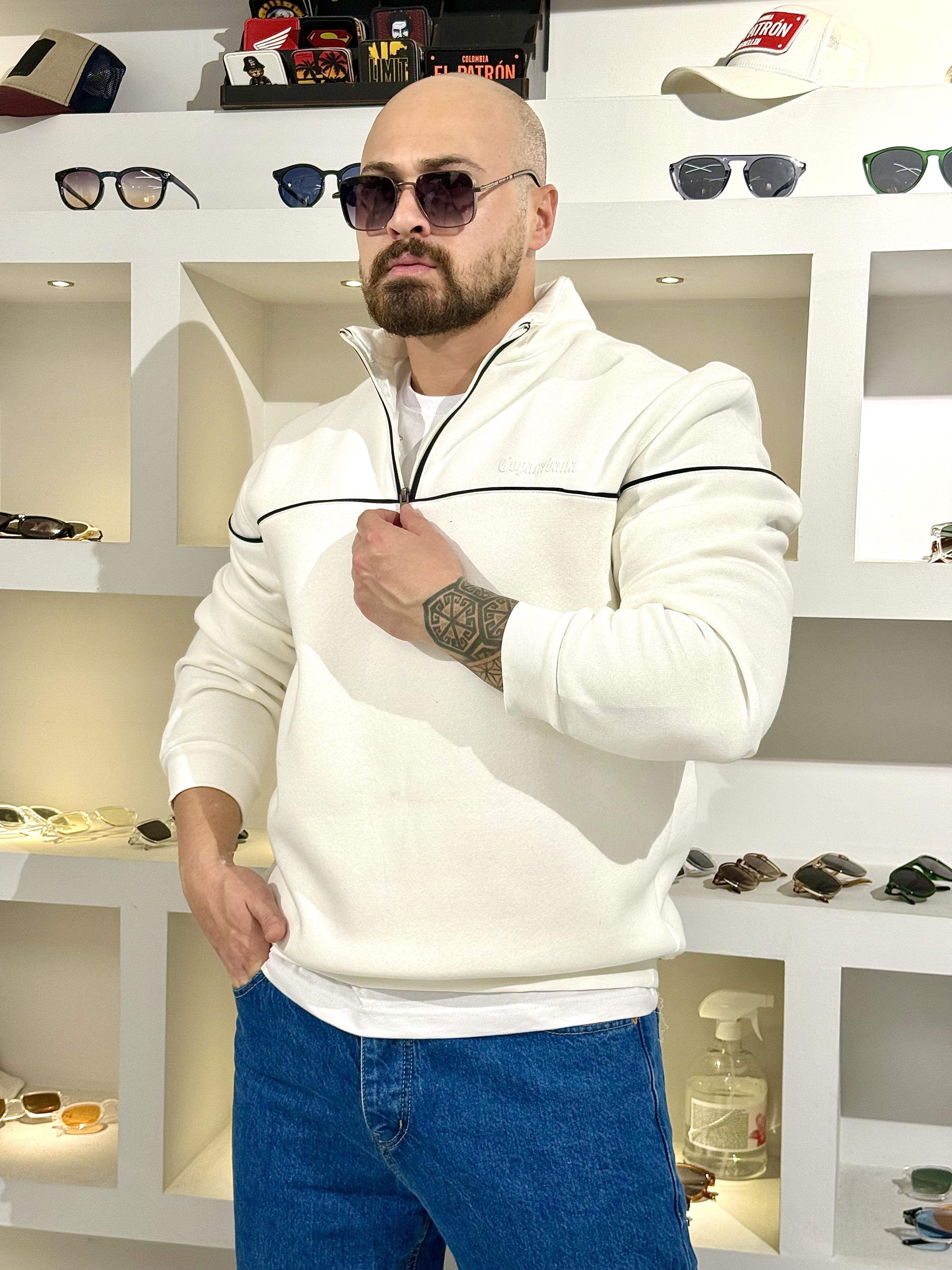 Yarım Fermuarlı Şardonlu Sweatshirt (SVTB65)