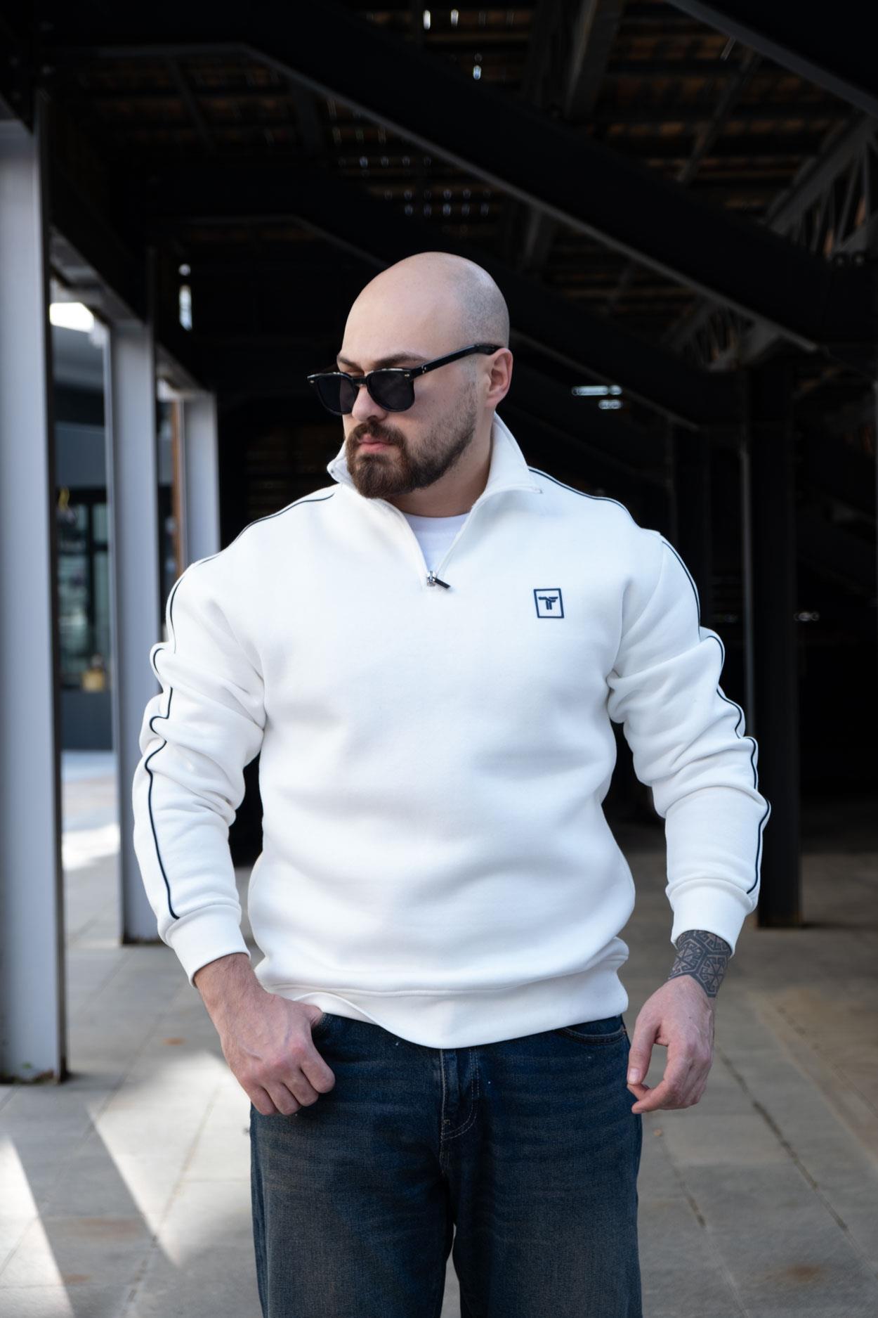 Yarım Fermuarlı Şardonlu Sweatshirt (SVTB30)
