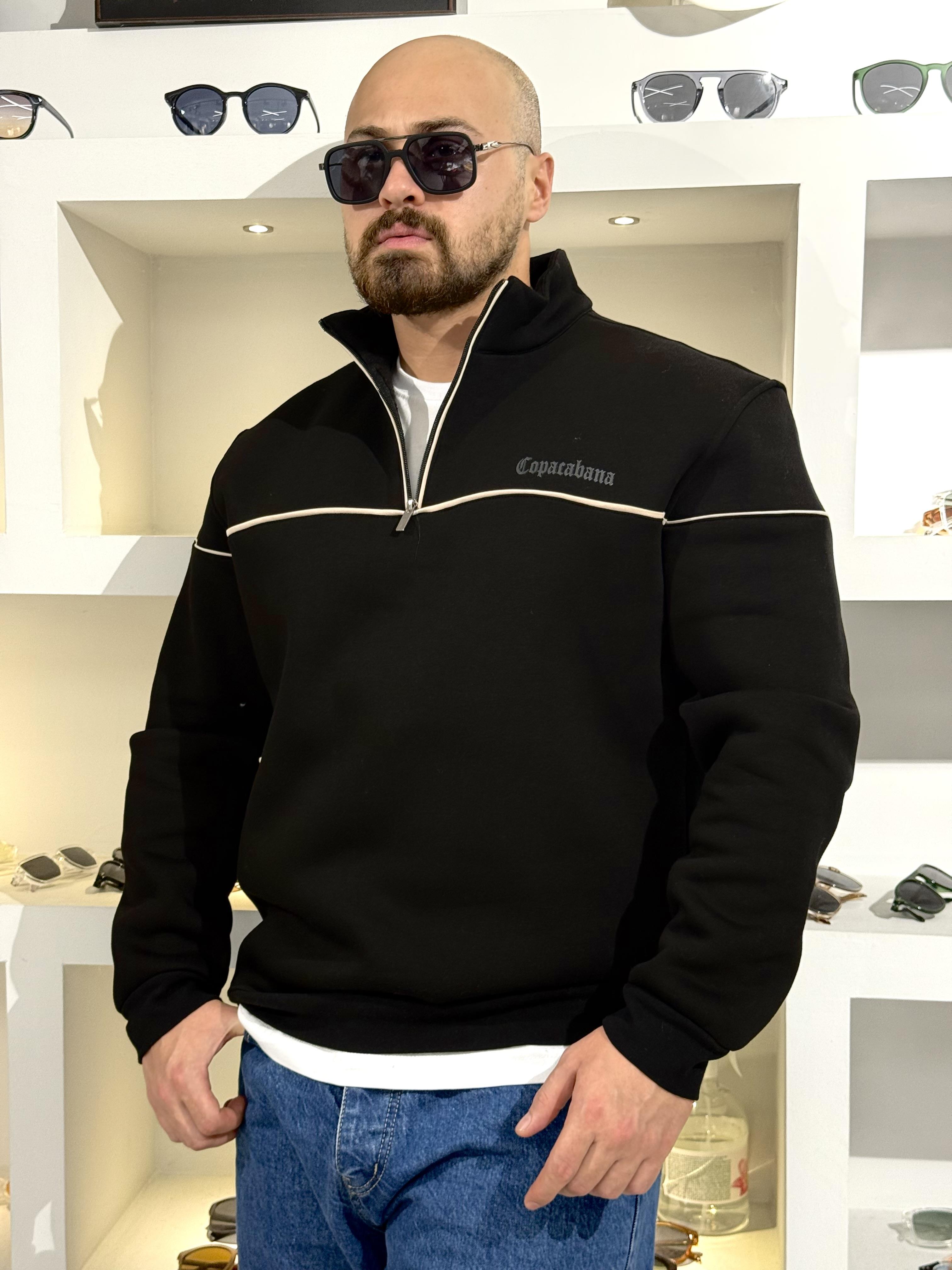 Yarım Fermuarlı Şardonlu Sweatshirt (SVTS65)