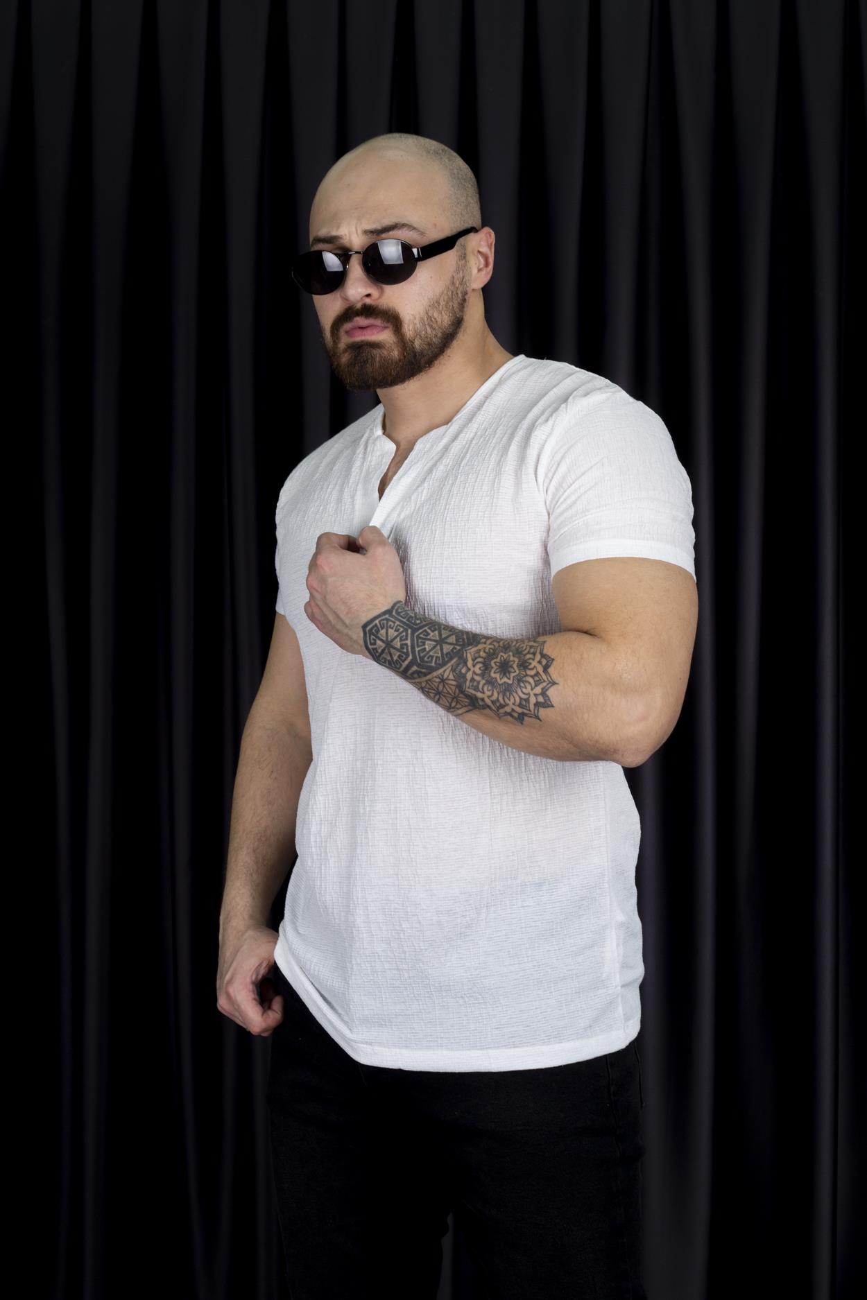 Yarım Pat Hakim Yaka T-Shirt (KÜ - TSB06)