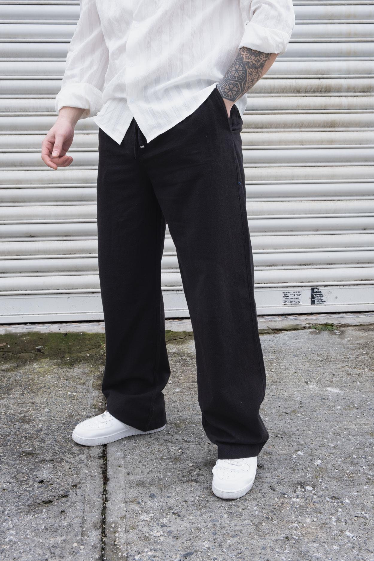 Yıkamalı Keten Baggy Jogger (JGS19)
