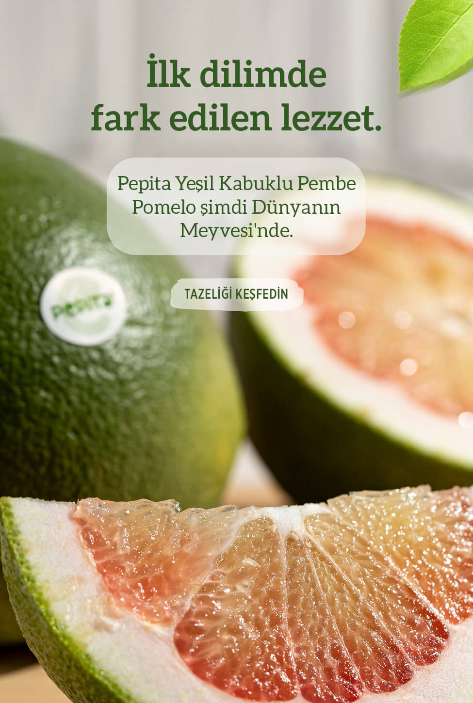 Yeşil Kabuklu Pembe Pomelo