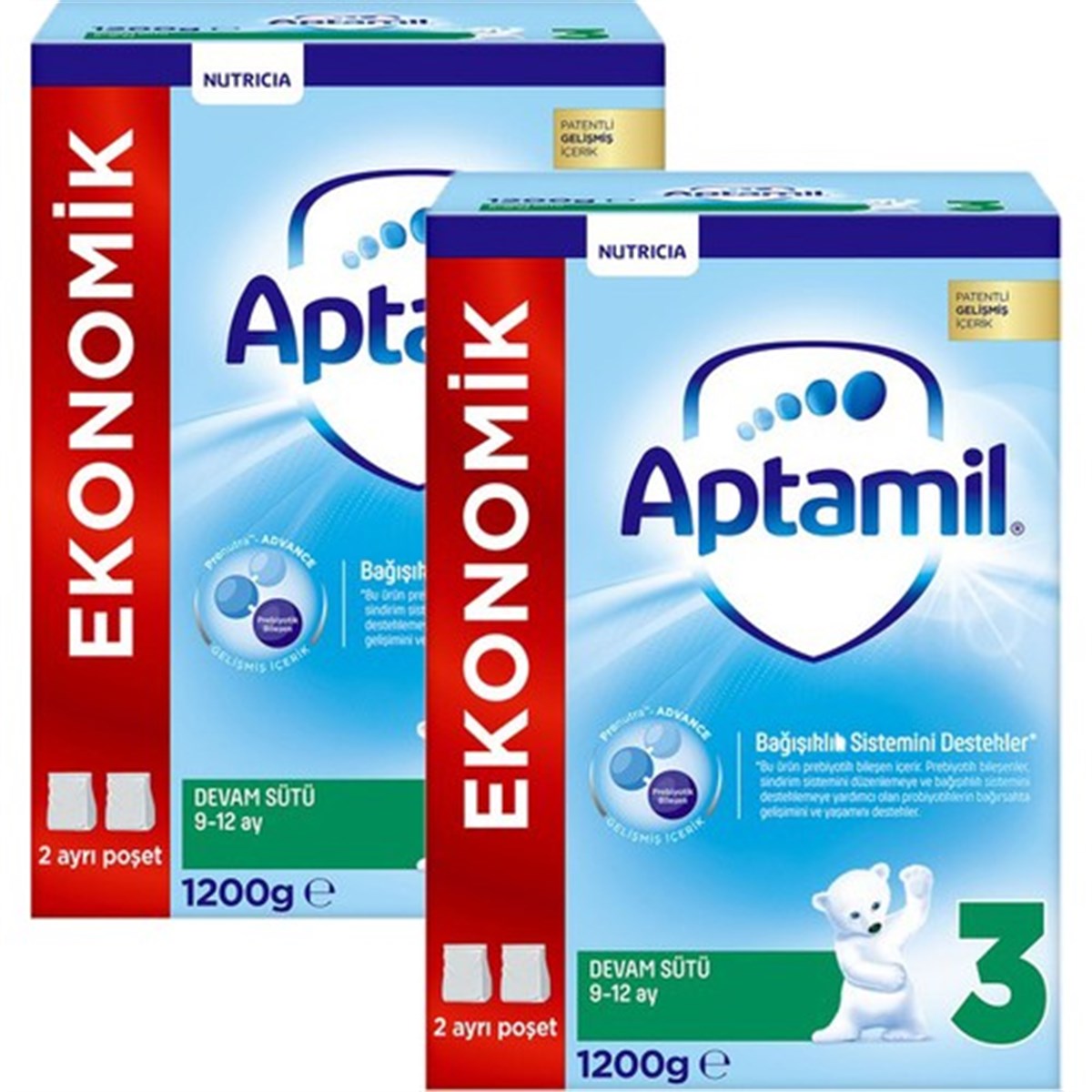 Aptamil 3 Devam Sütü 1200 g 9-12 Ay 2'li