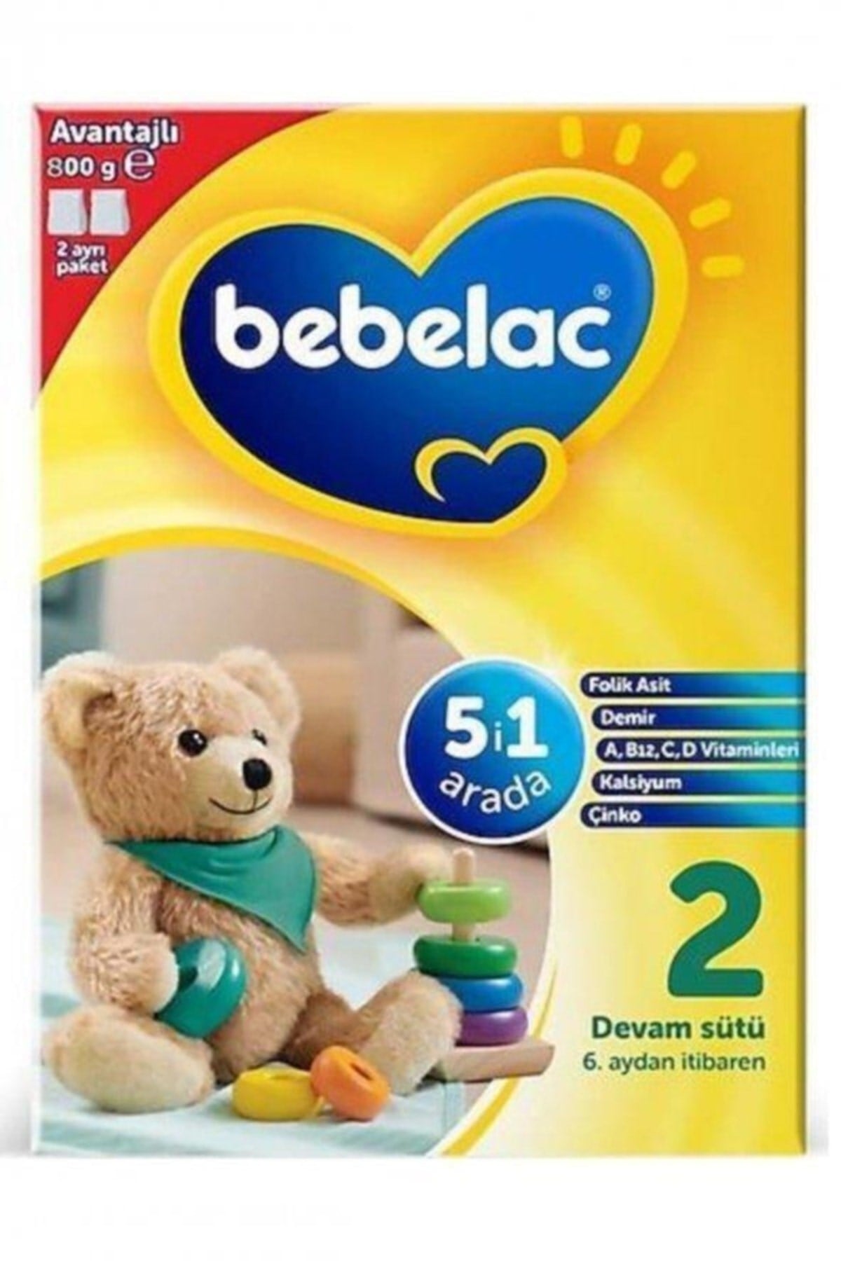 Bebelac 2 Bebek Sütü 800 g 0-6 Ay