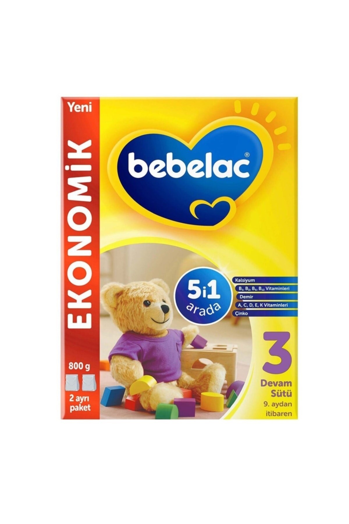 Bebelac 3 Devam Sütü 800 g 9-12 Ay 