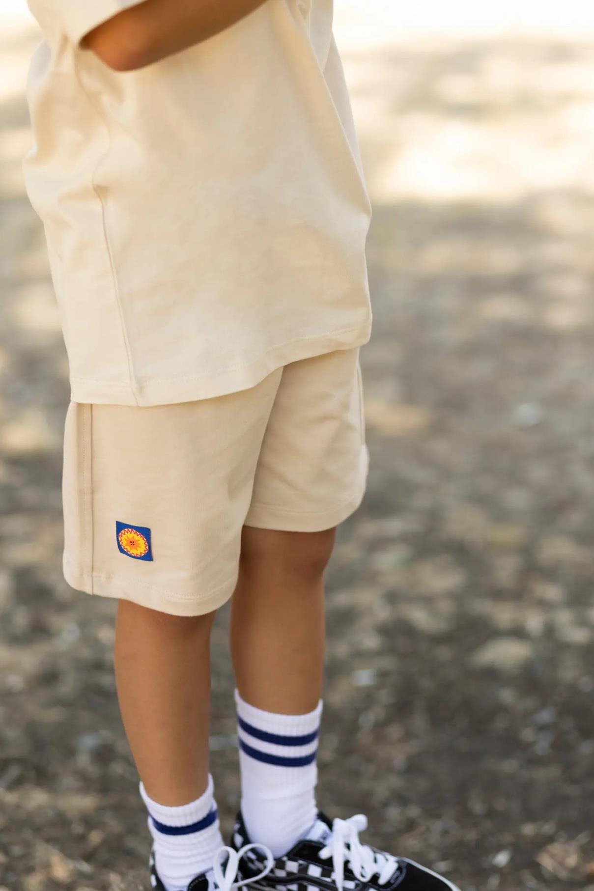 Beetle Beez Kargo Şort - Bej (Mavi Kordonlu)