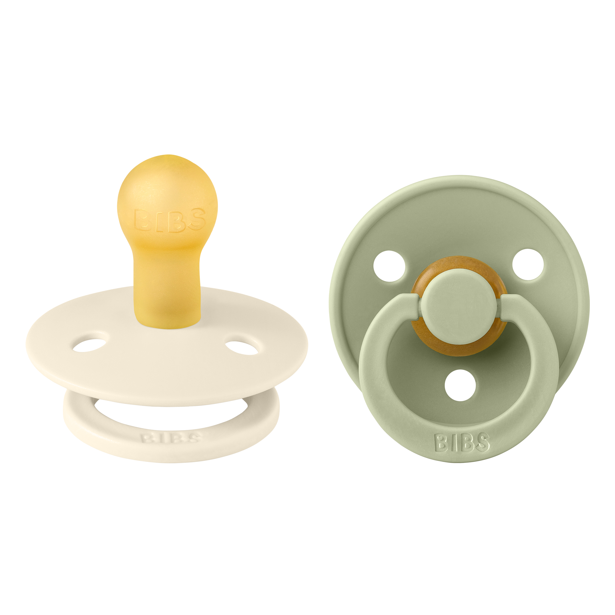 Bibs Colour İkili Kauçuk Emzik - Ivory / Sage