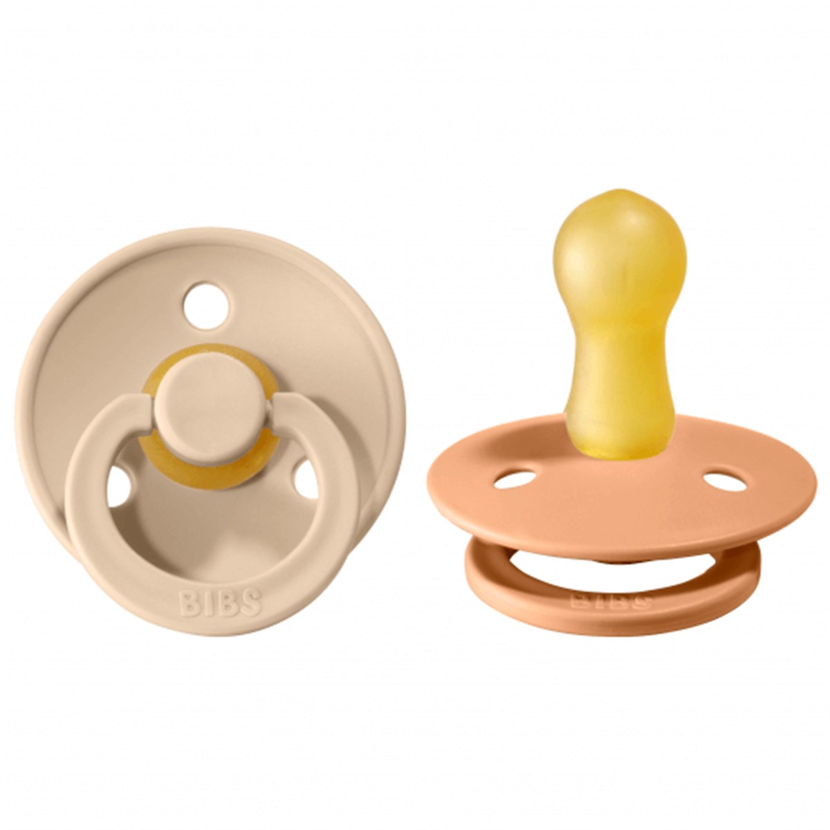 Bibs İkili Kauçuk Emzik - Vanilla / Peach
