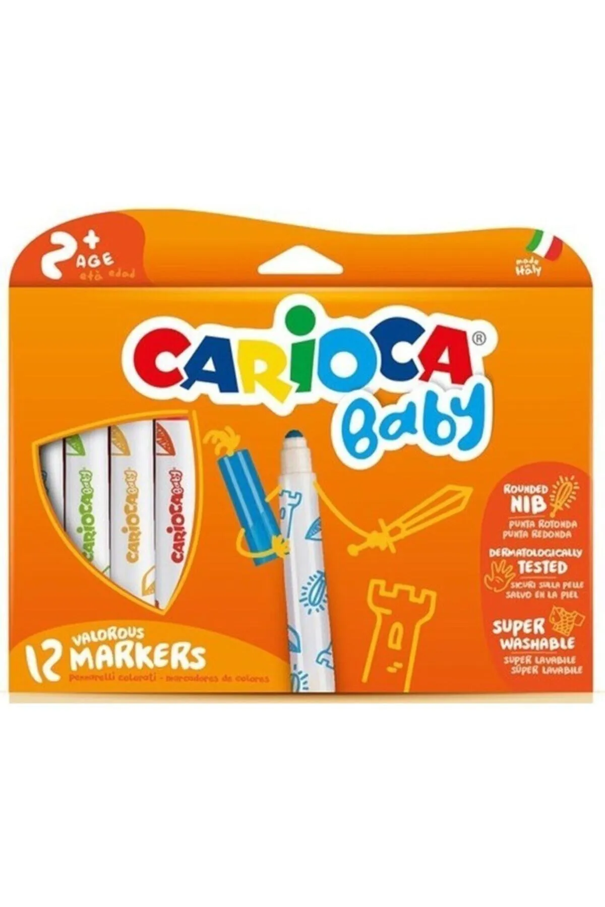 Carioca Baby Yıkanabilir Keçeli Kalem 12' li