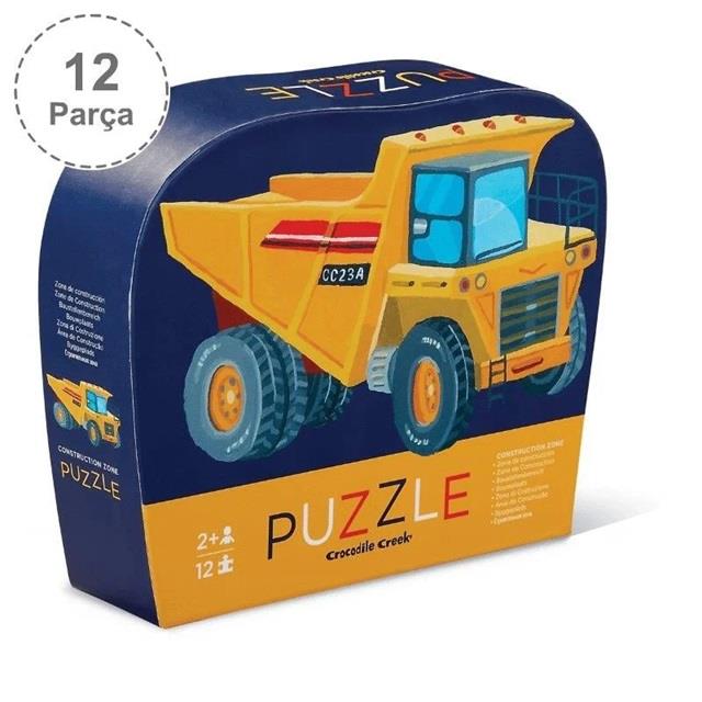 Crocodile Creek Mini Puzzle - 12 Parça - Construction Zone