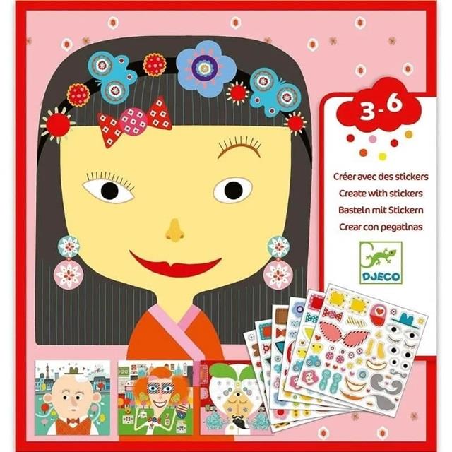 Djeco Yapıştırma Kartları - All Different