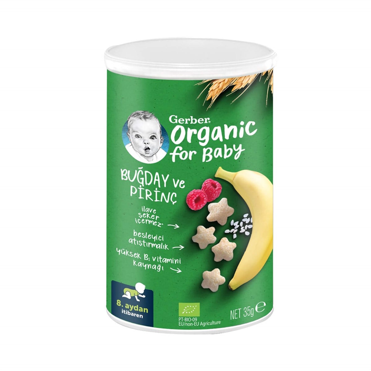 Gerber Organic Buğday ve Pirinç Bebek Atıştırmalığı 35 gr