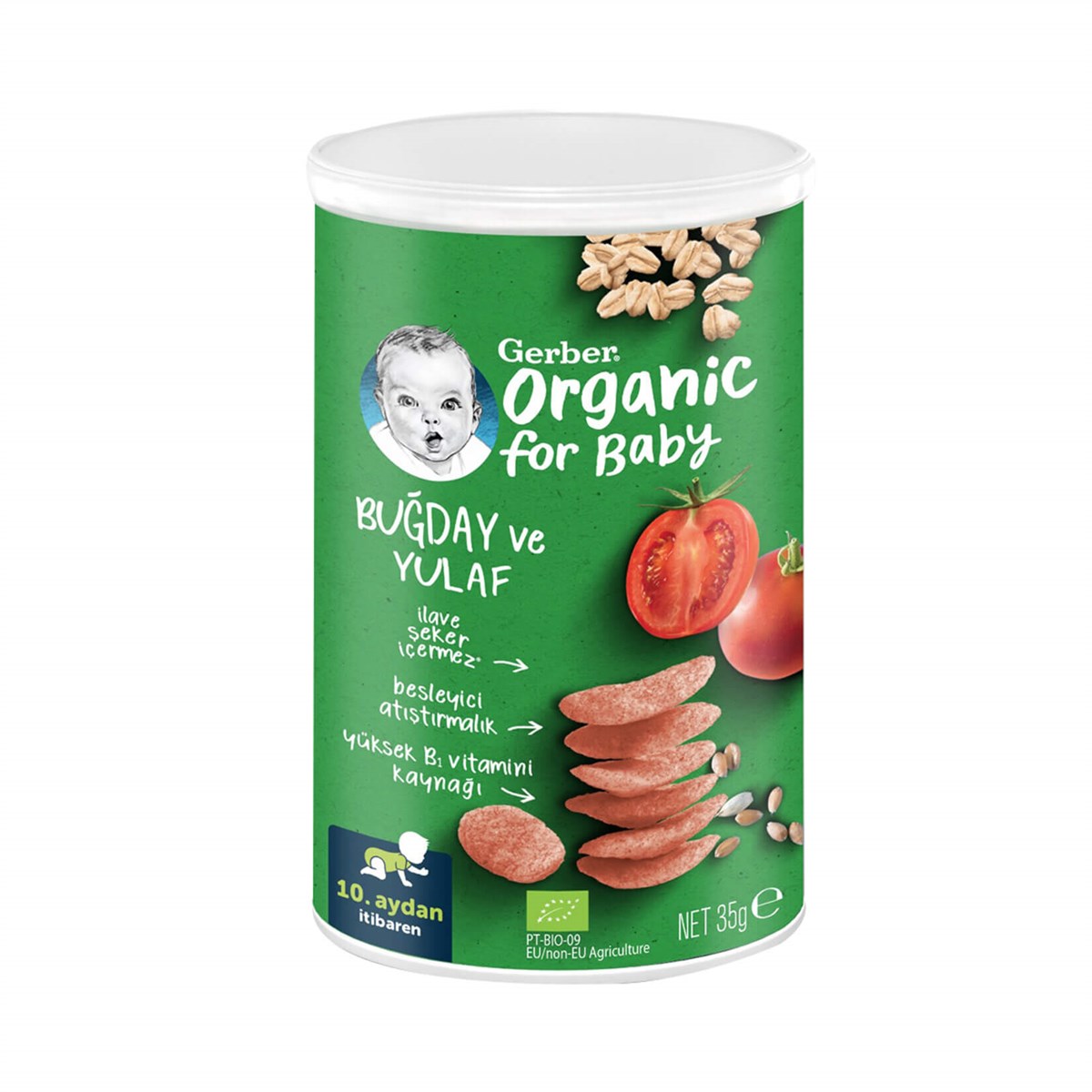 Gerber Organic Buğday ve Yulaflı Bebek Atıştırmalığı 35 gr
