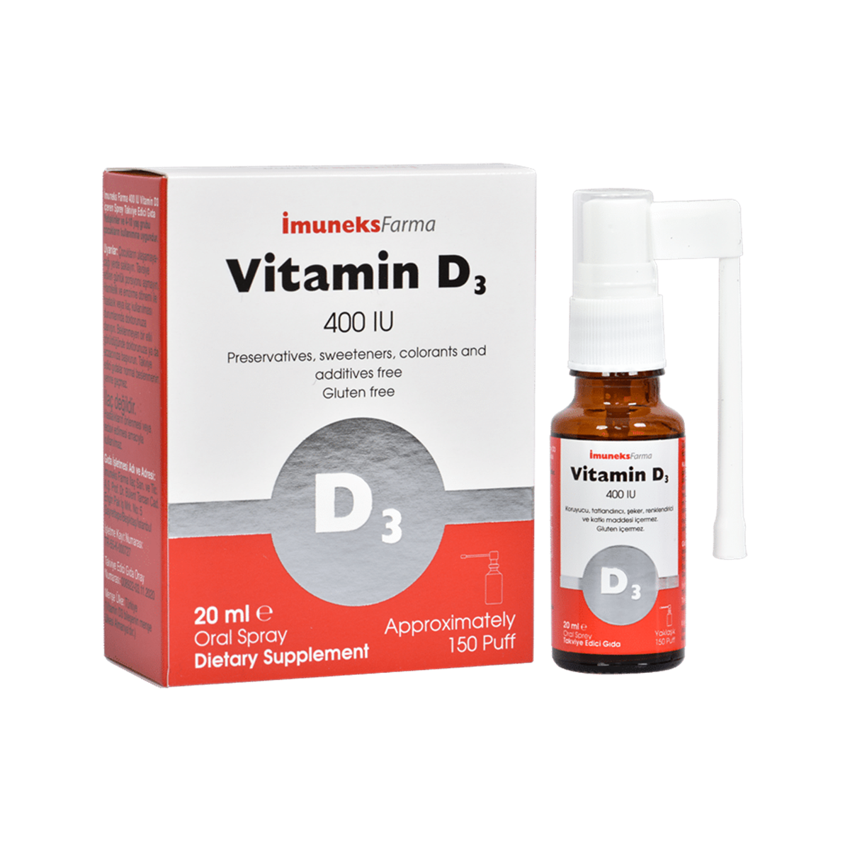 İmuneks Vitamin D3 400IU 20ml 